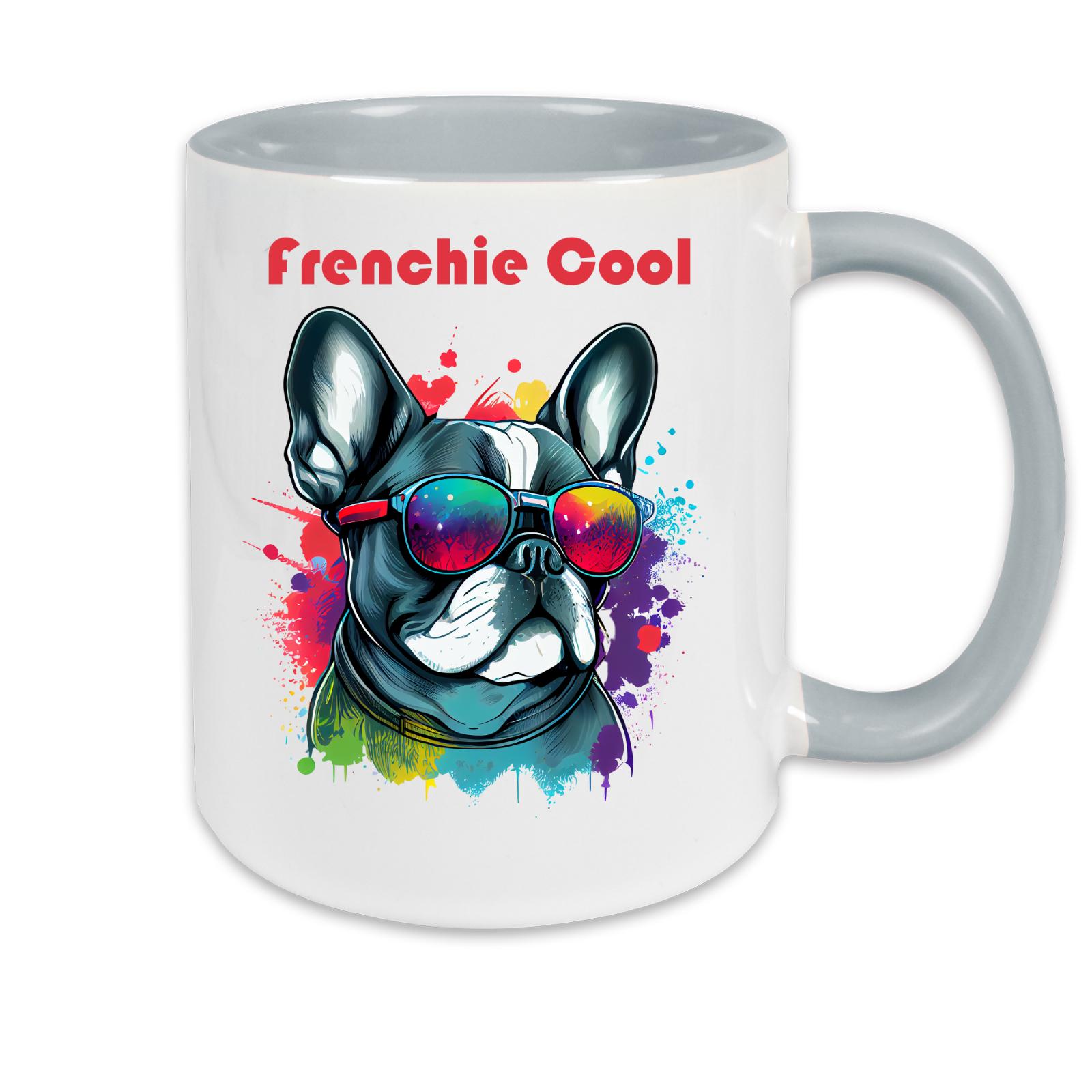 Tasse zweifarbig Hunde - Frenchie Cool Französische Bulldogge