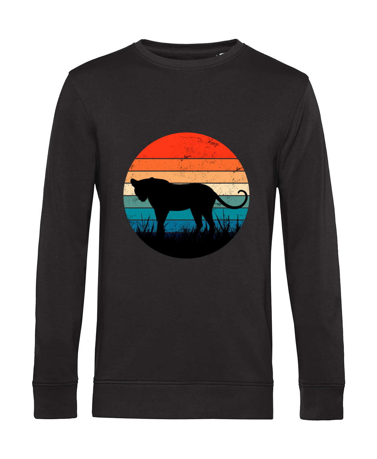 Nachhaltiges Sweatshirt Herren Leopard Retro