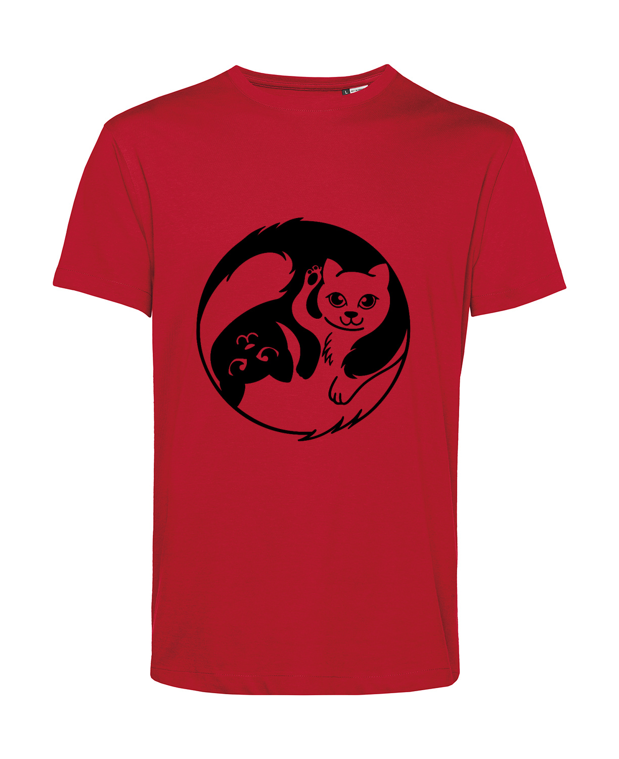 Nachhaltiges T-Shirt Herren Yin Yang Katze