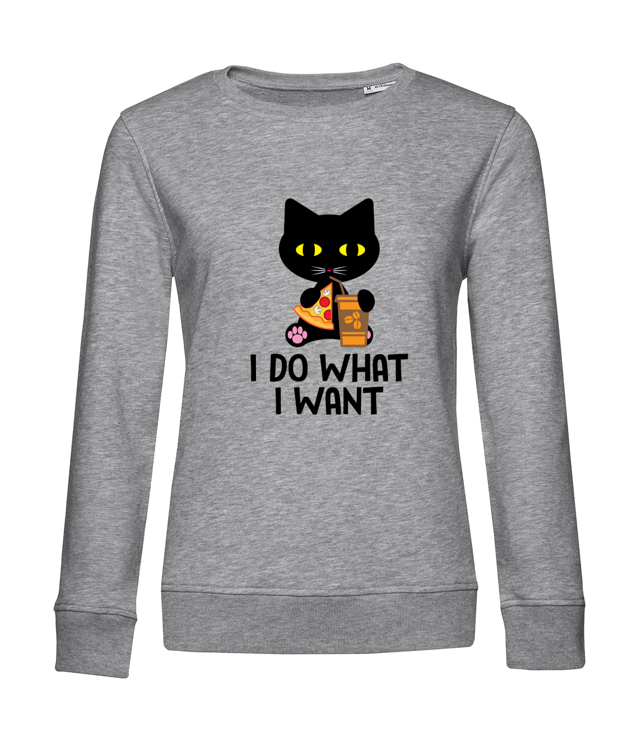 Nachhaltiges Sweatshirt Damen Katzen - I do what I want