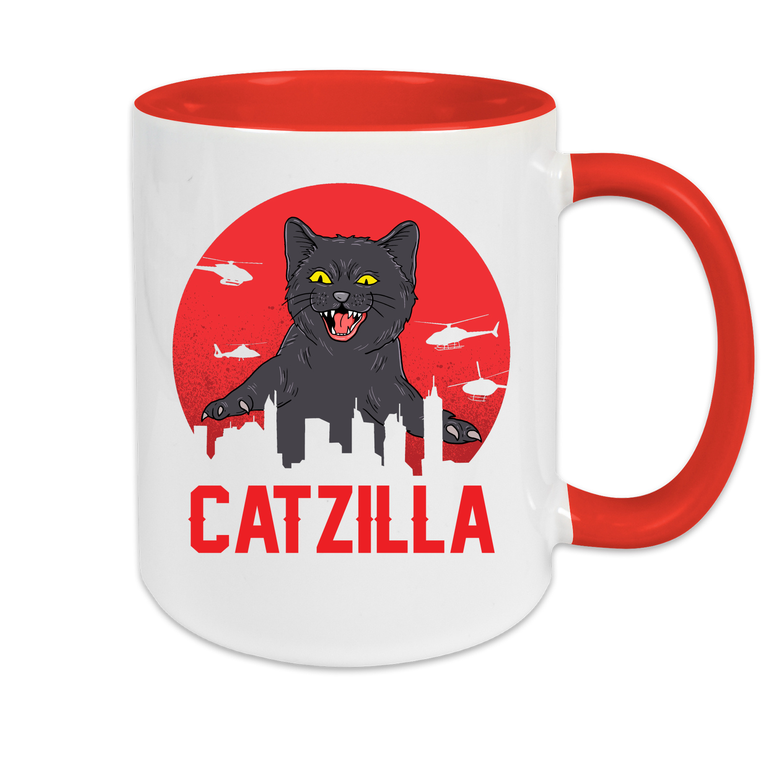 Tasse zweifarbig Katzen - Catzilla