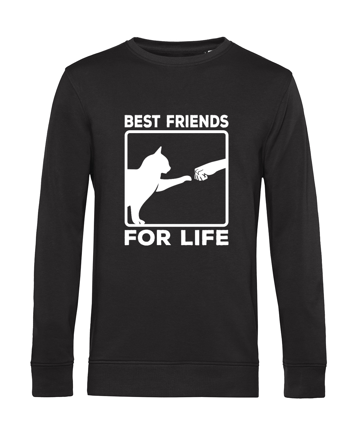 Nachhaltiges Sweatshirt Herren Katzen - Best friends for life