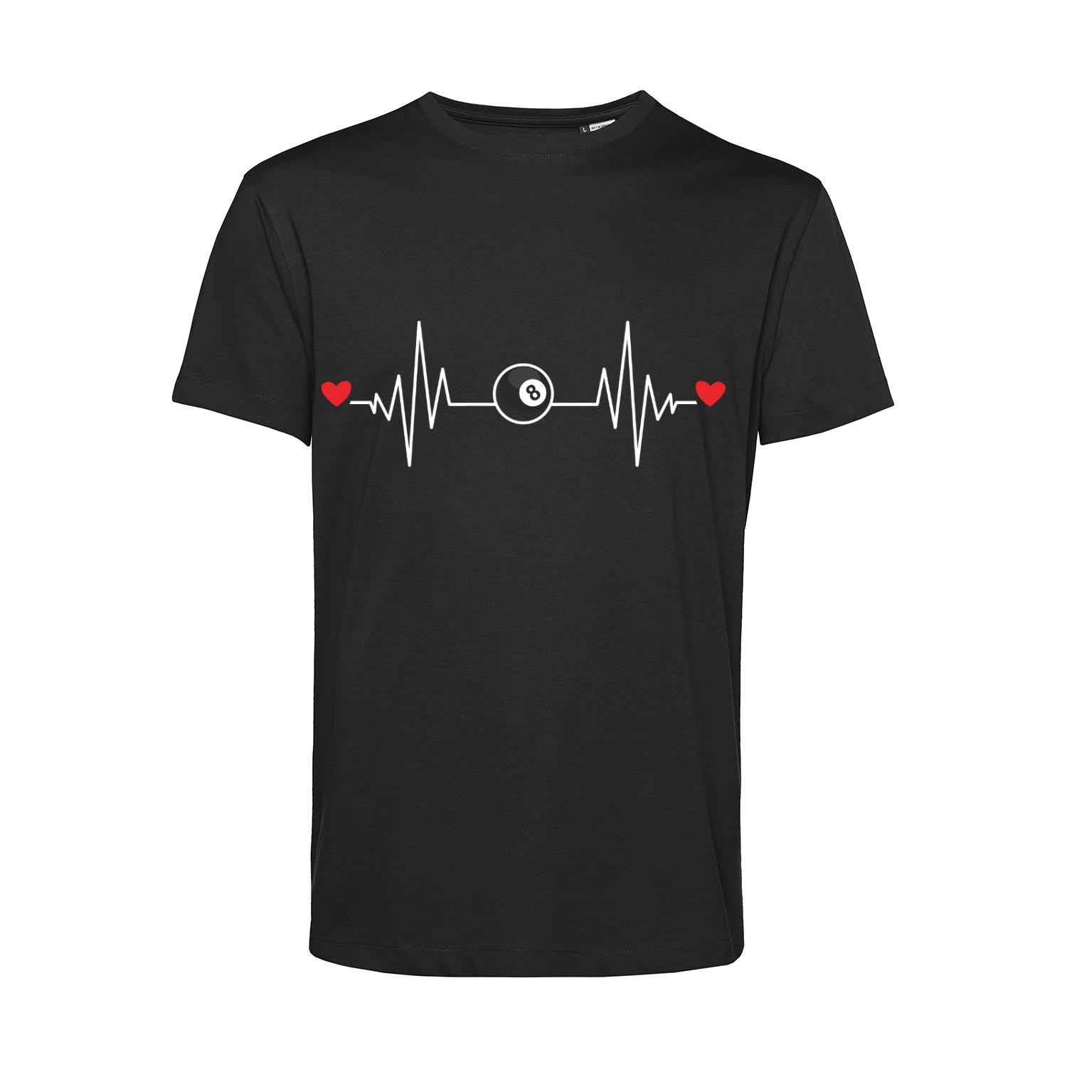 Nachhaltiges T-Shirt Herren Billard - Herzstromkurve