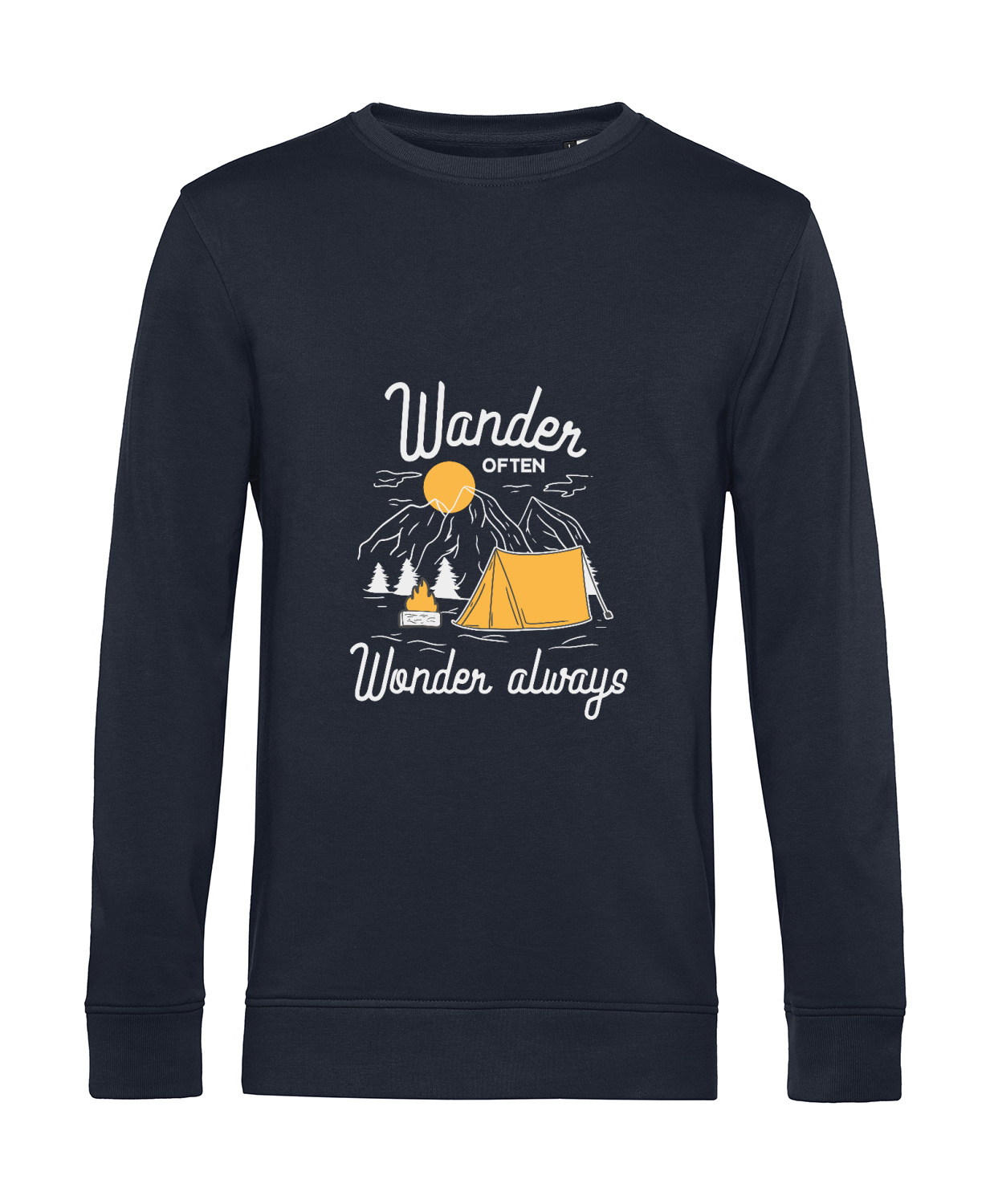 Nachhaltiges Sweatshirt Herren Outdoor - Wander often - Wonder always