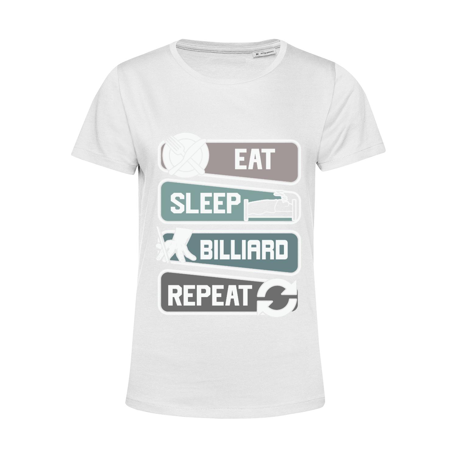 Nachhaltiges T-Shirt Damen Eat Sleep Billiard Repeat
