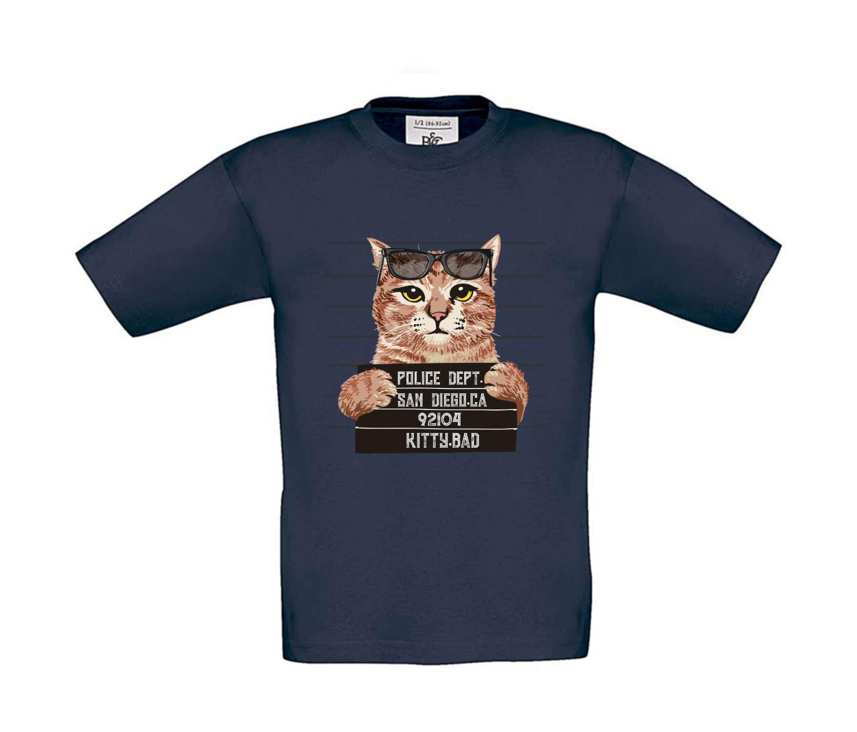 T-Shirt Kinder Katzen - Kitty im Knast