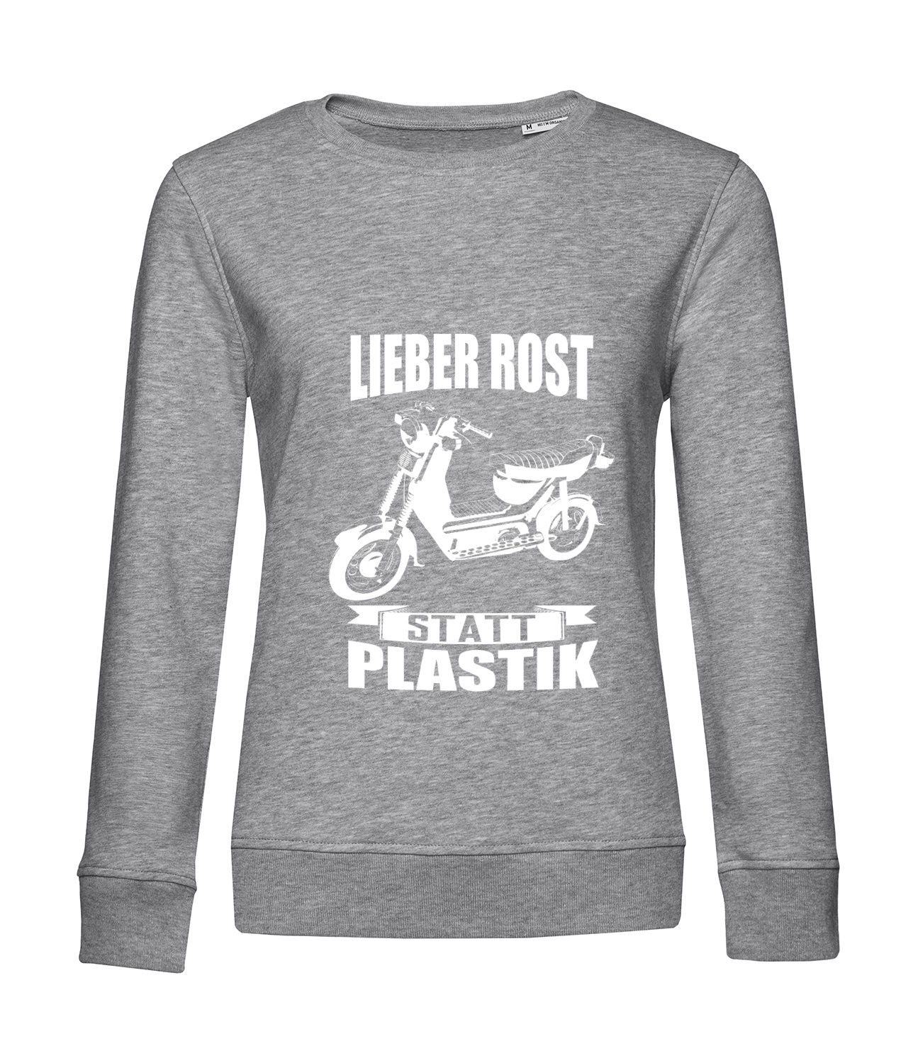 Nachhaltiges Sweatshirt Damen 2Takter - Lieber Rost statt Plastik SR50