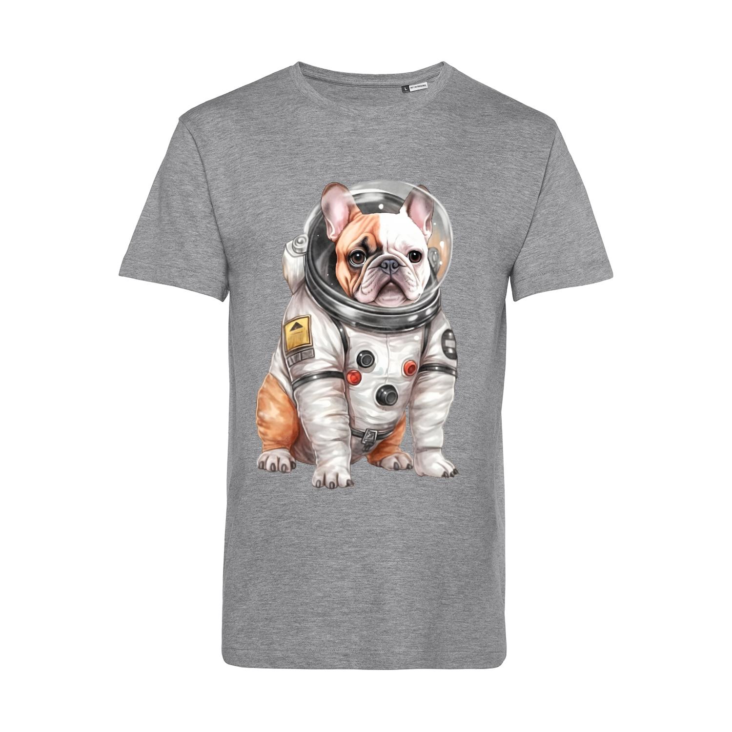 Nachhaltiges T-Shirt Herren Hunde - Französische Bulldogge im Raumanzug
