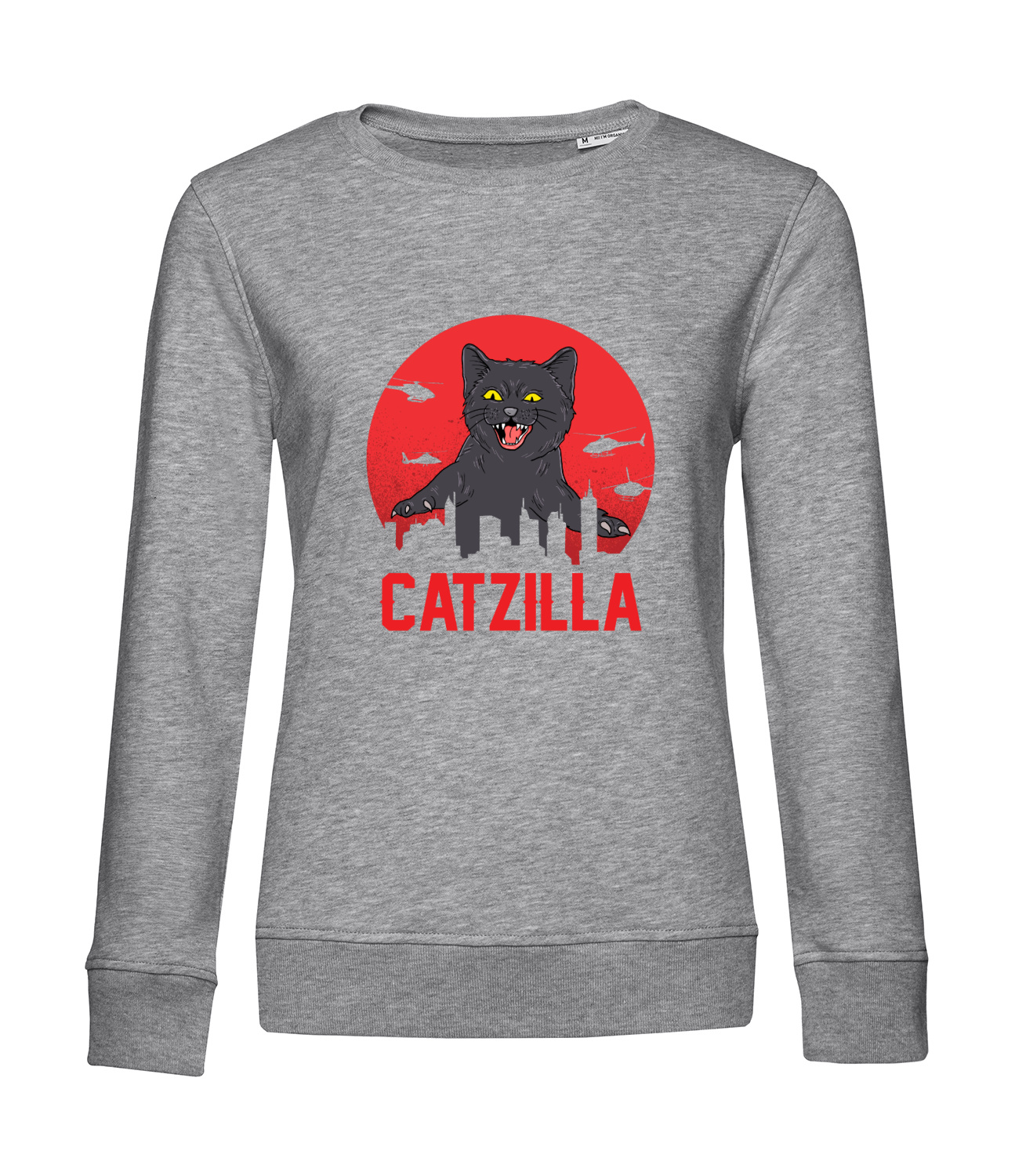 Nachhaltiges Sweatshirt Damen Katzen - Catzilla