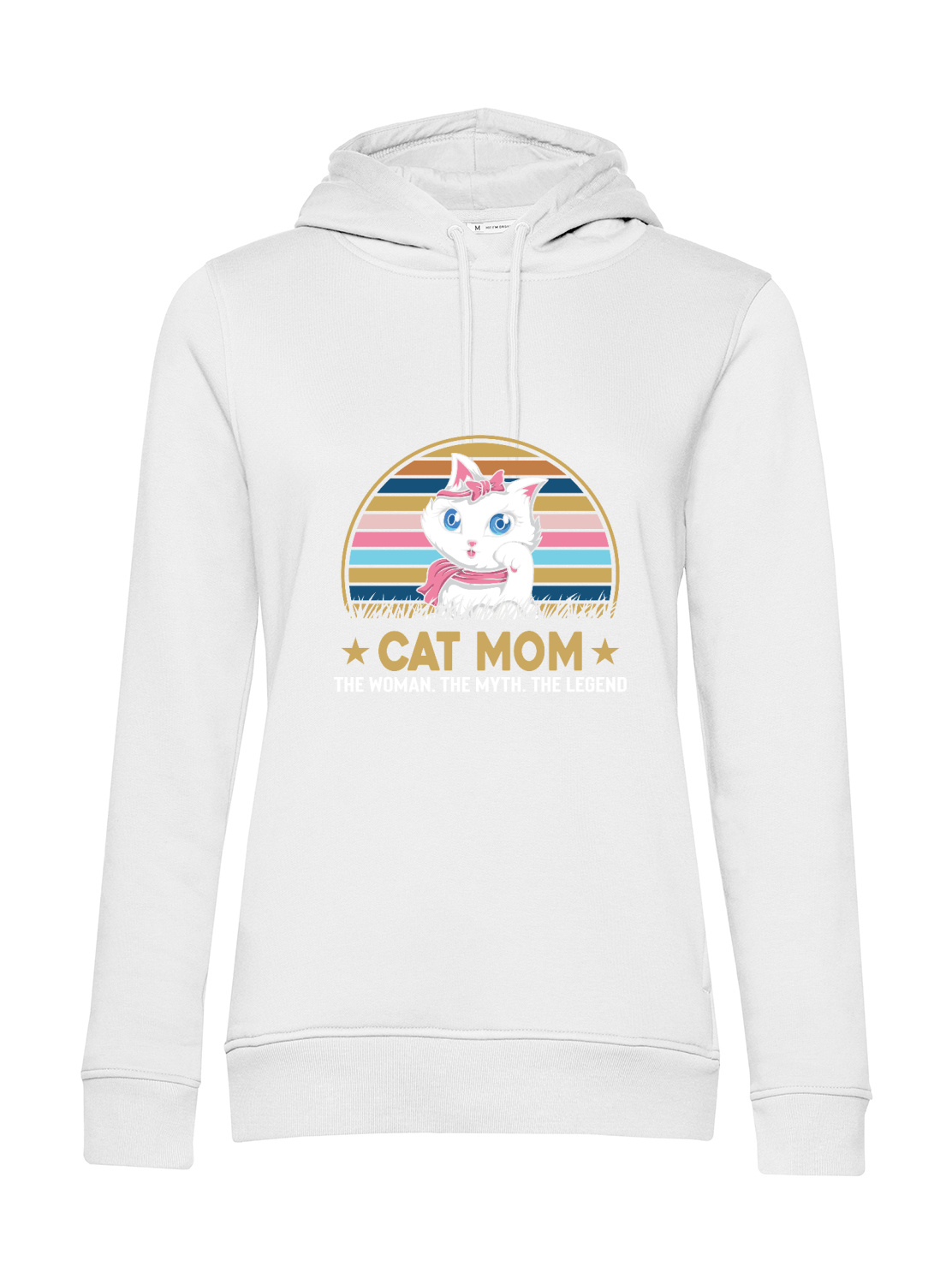 Nachhaltiger Hoodie Damen Cat Mom - The Woman - The Myth - The Legend