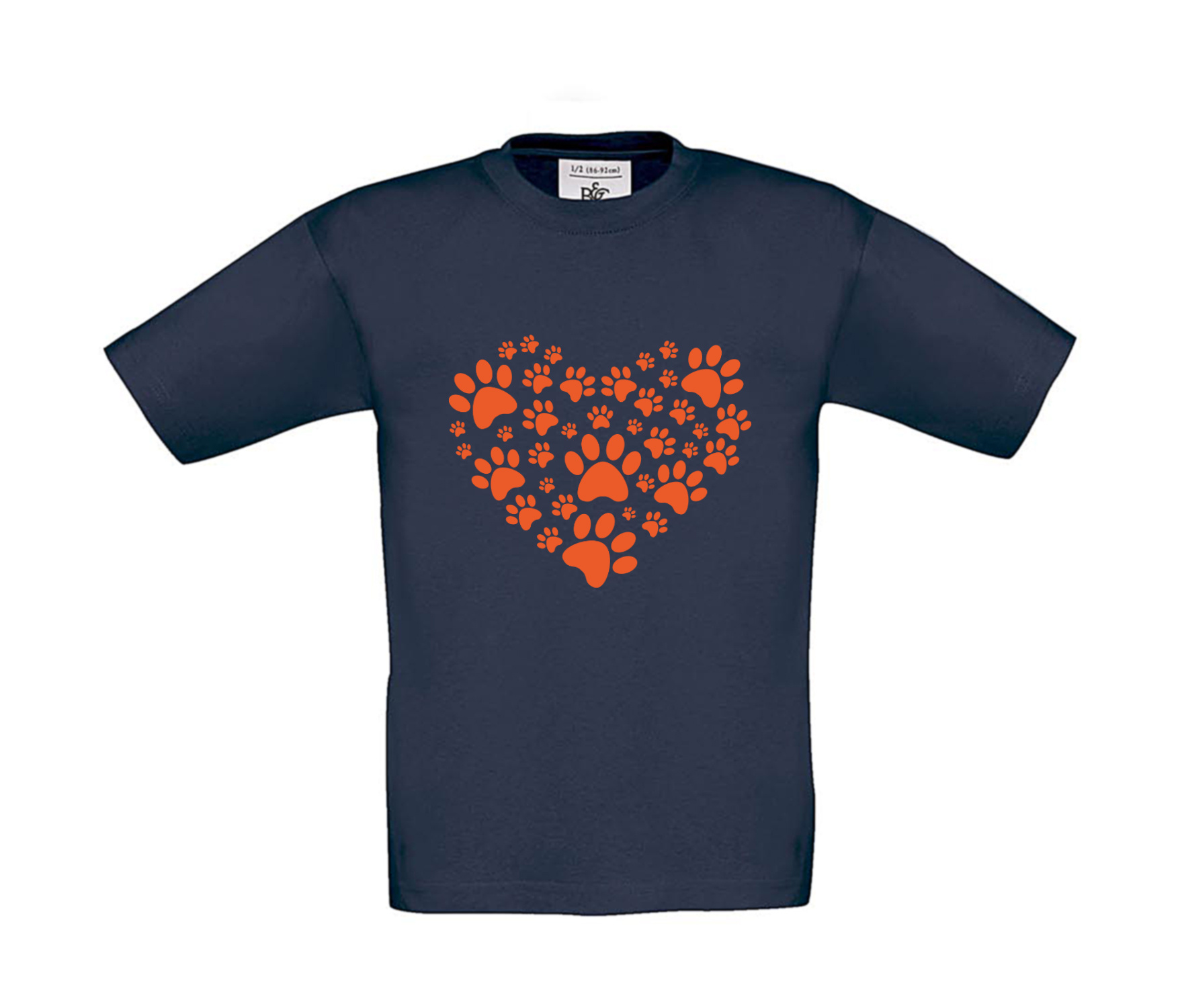 T-Shirt Kinder Hunde - Herz aus Hundepfoten