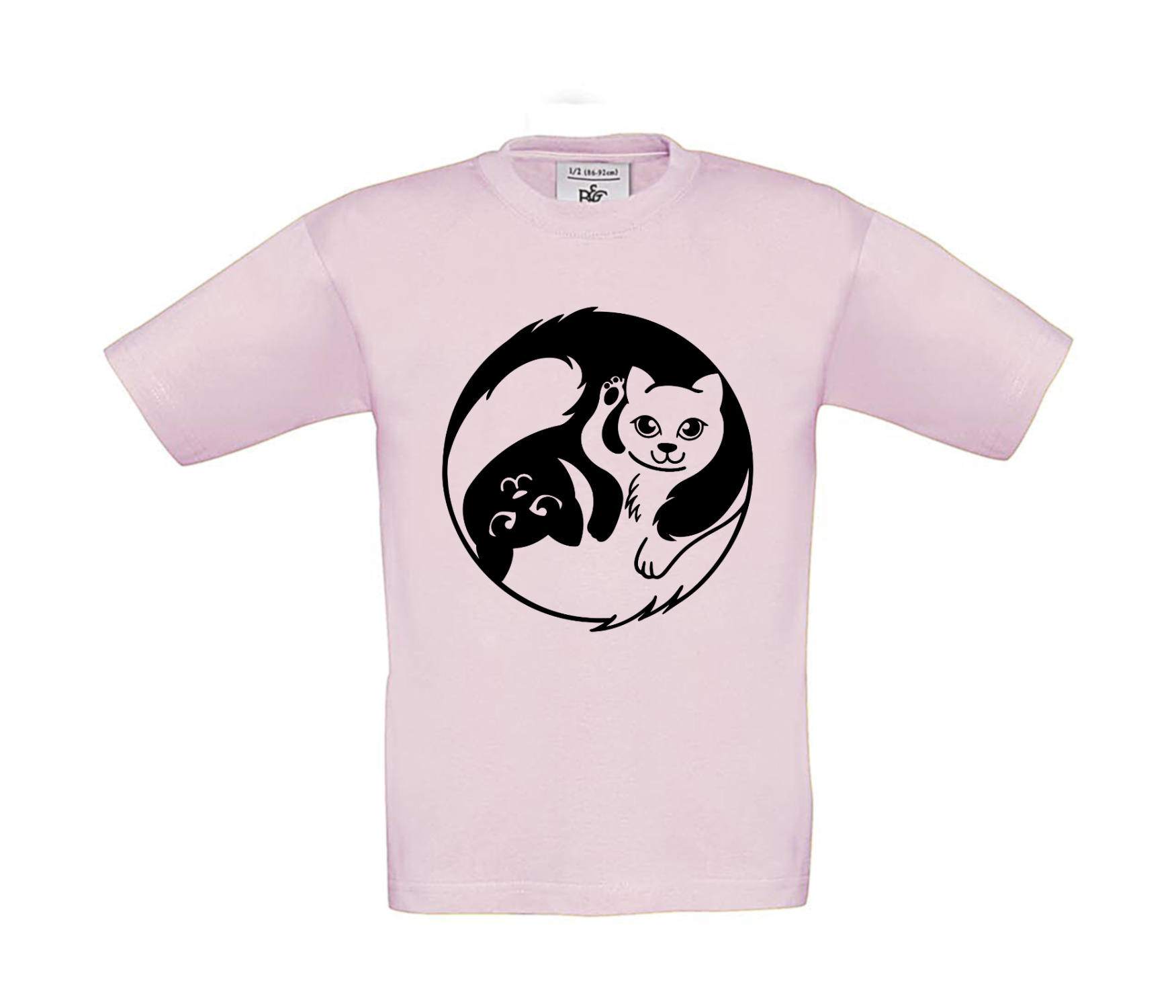 T-Shirt Kinder Yin Yang Katze