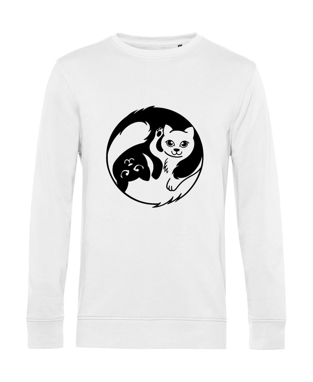 Nachhaltiges Sweatshirt Herren Yin Yang Katze