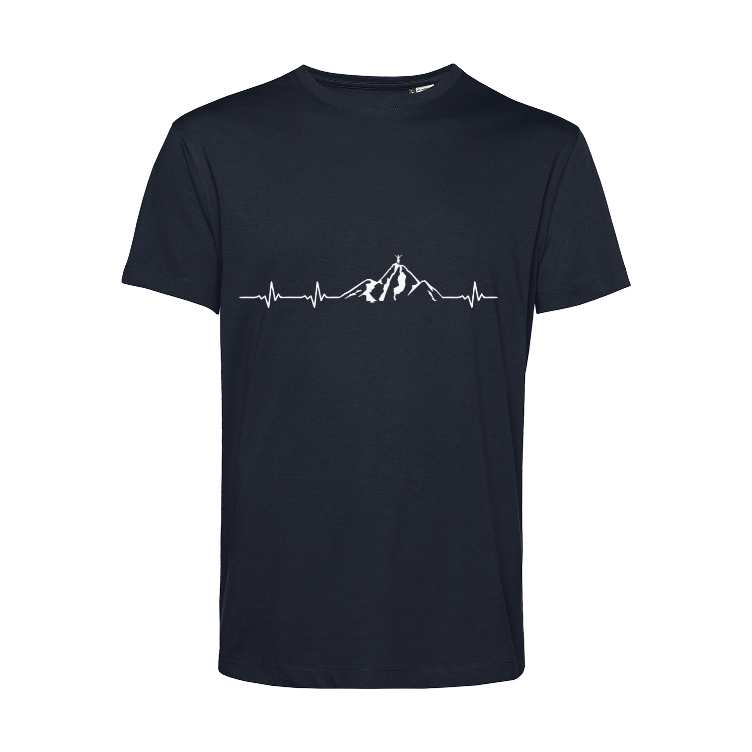 Nachhaltiges T-Shirt Herren Outdoor - Herzstromkurve