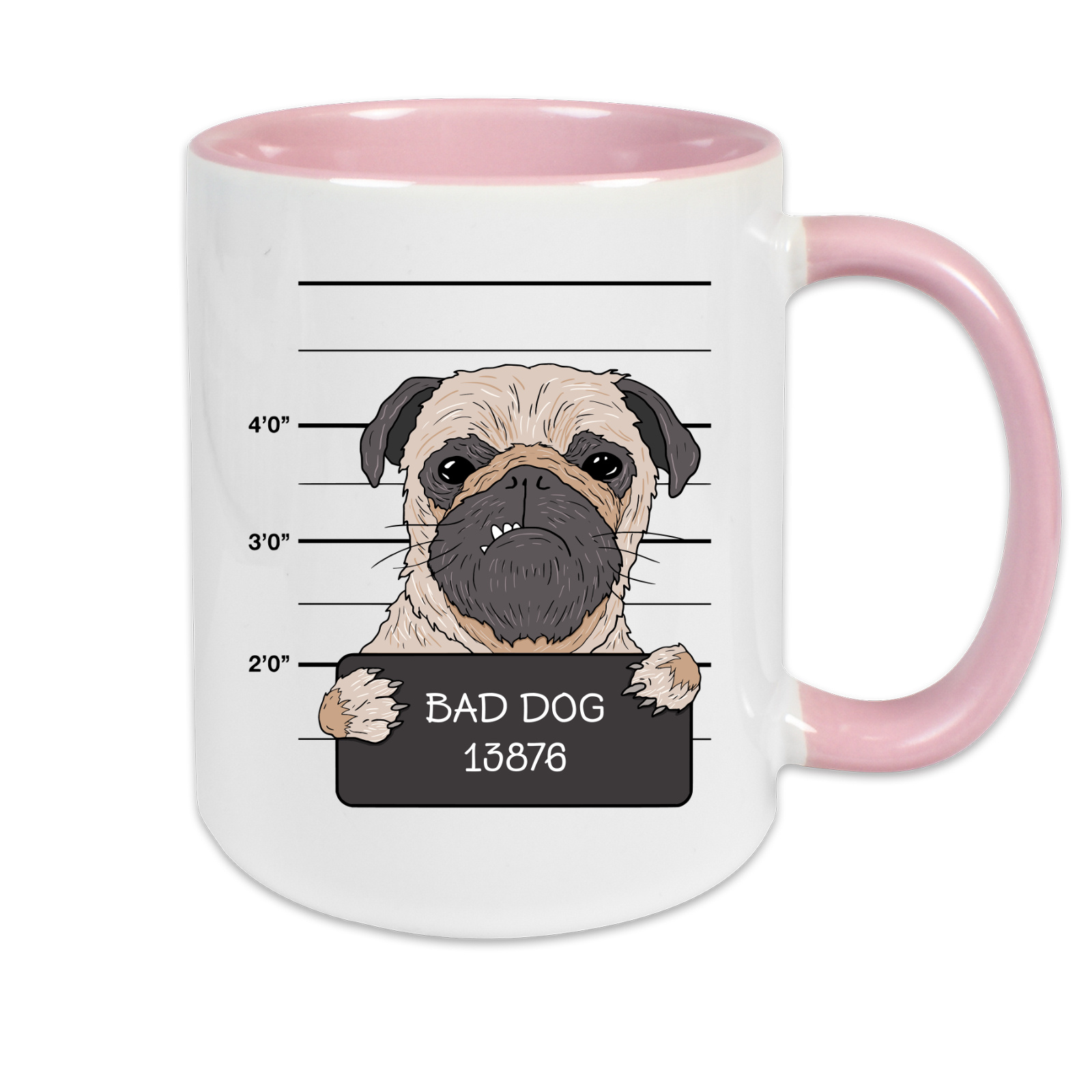 Tasse zweifarbig Hunde - Knastfoto Bad Dog