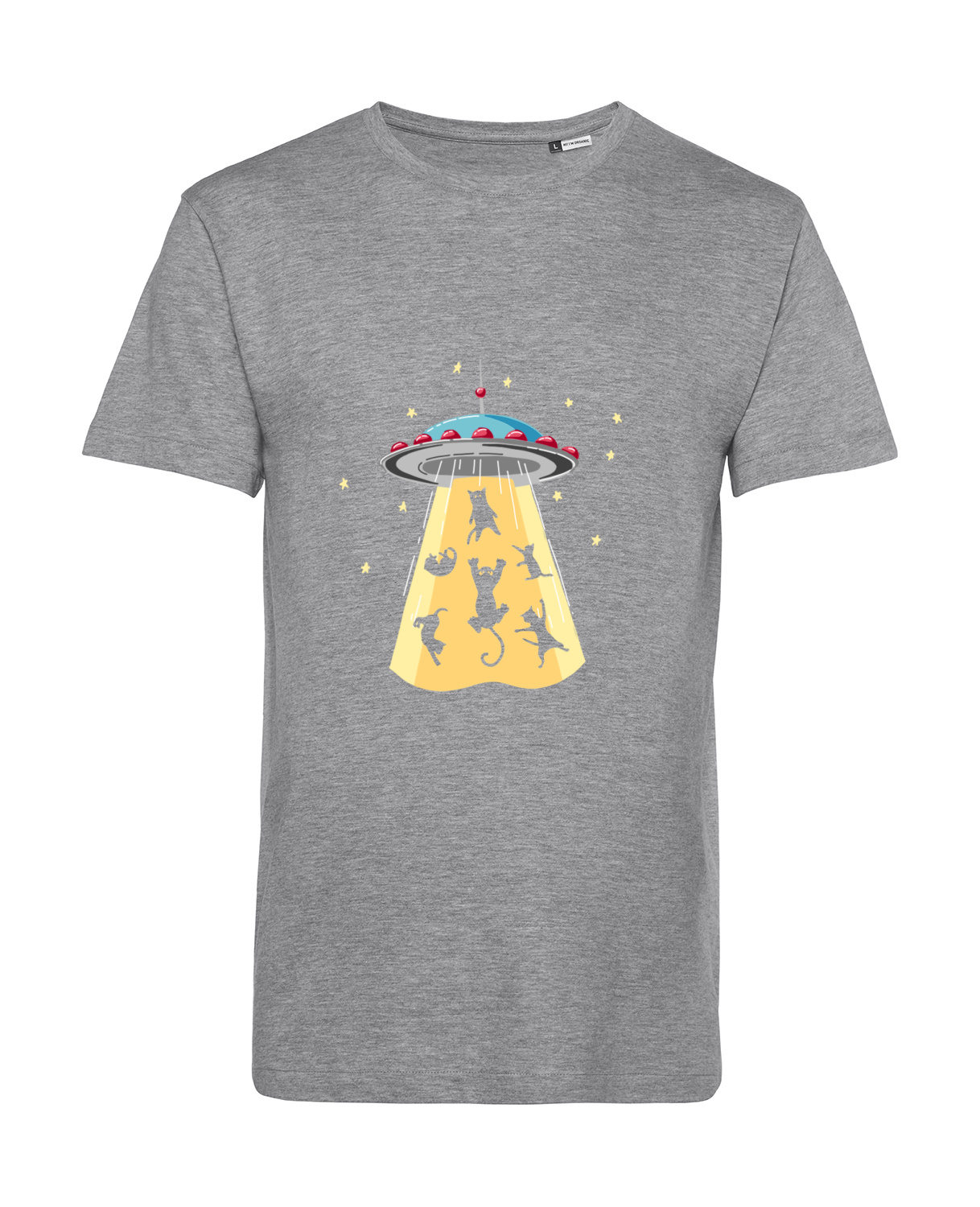 Nachhaltiges T-Shirt Herren Katzen - Beam me up UFO