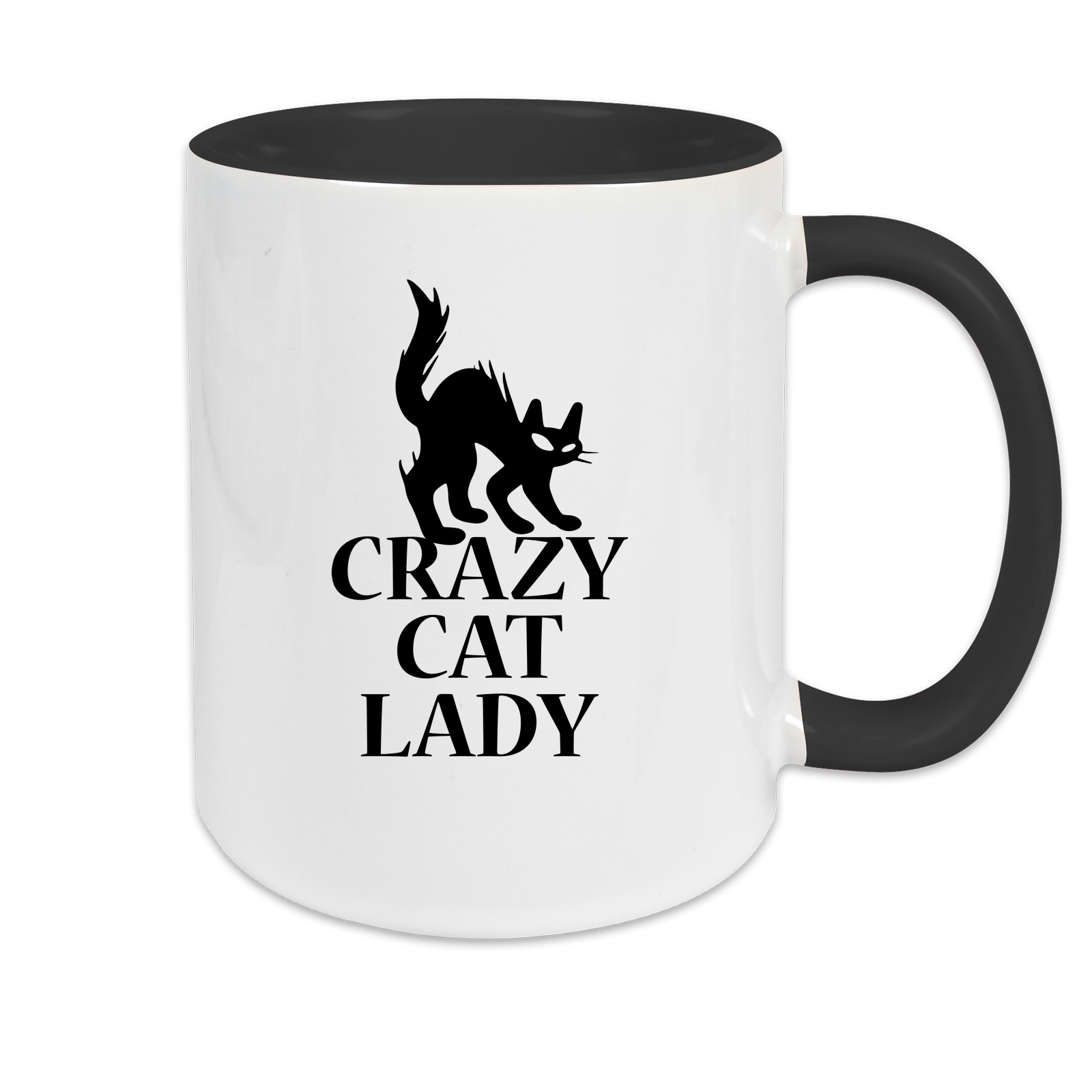 Tasse zweifarbig Katzen - Crazy Cat Lady