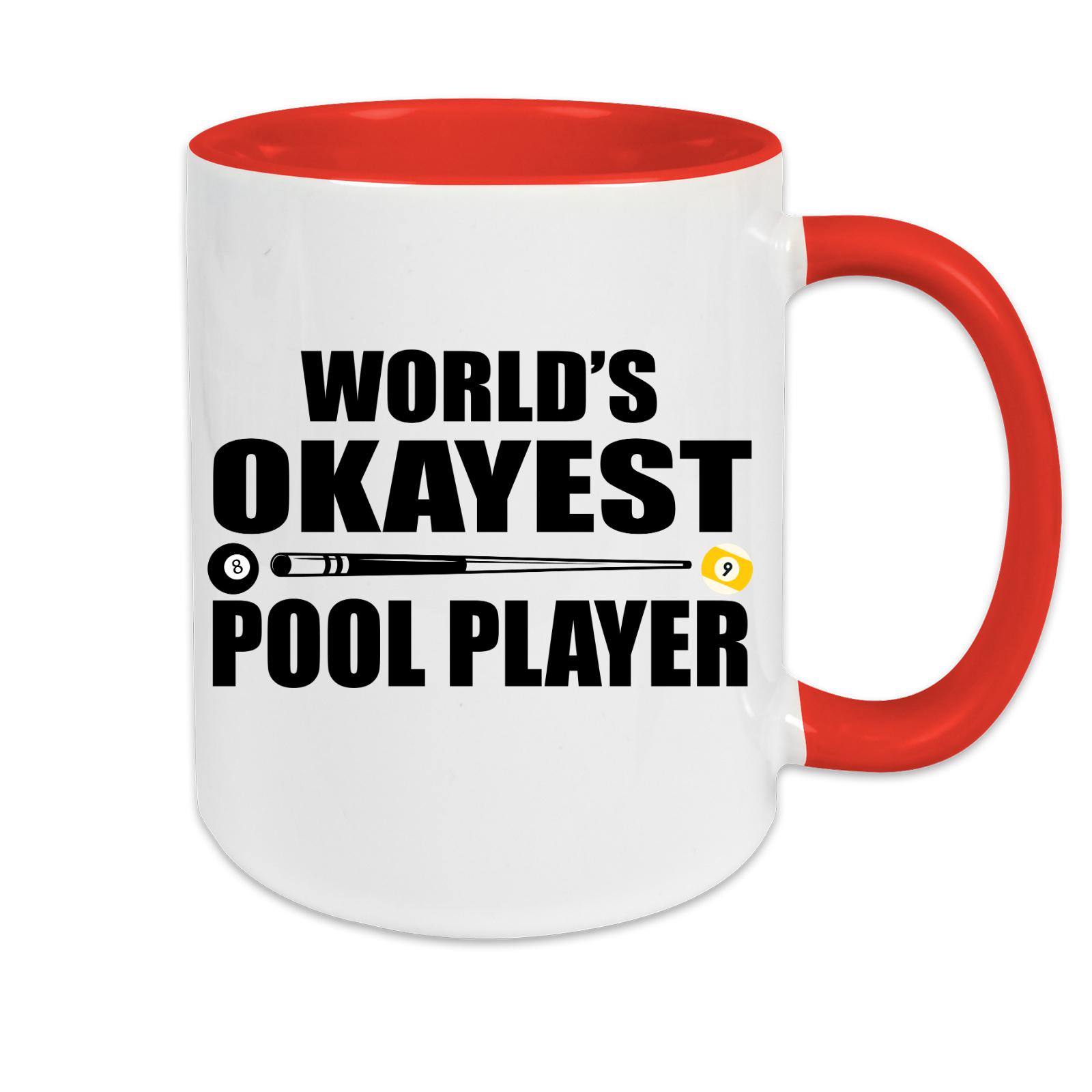 Tasse zweifarbig Billard World's Okayest Pool Player