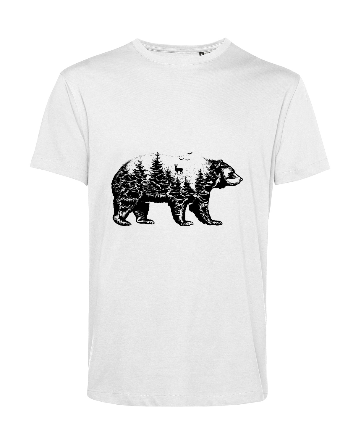 Nachhaltiges T-Shirt Herren Wald im Bär Collage