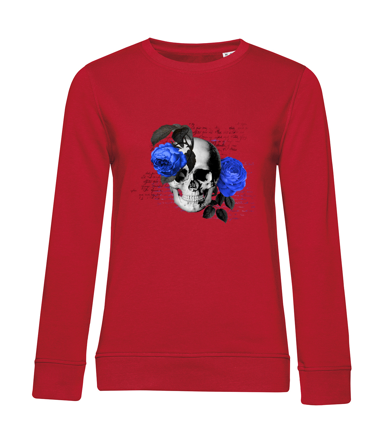 Nachhaltiges Sweatshirt Damen Totenkopf Royal Blumen 2