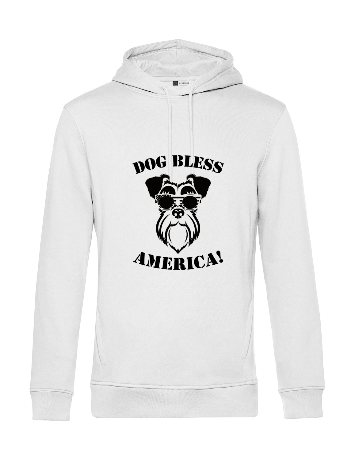 Nachhaltiger Hoodie Herren Hunde - Dog bless America