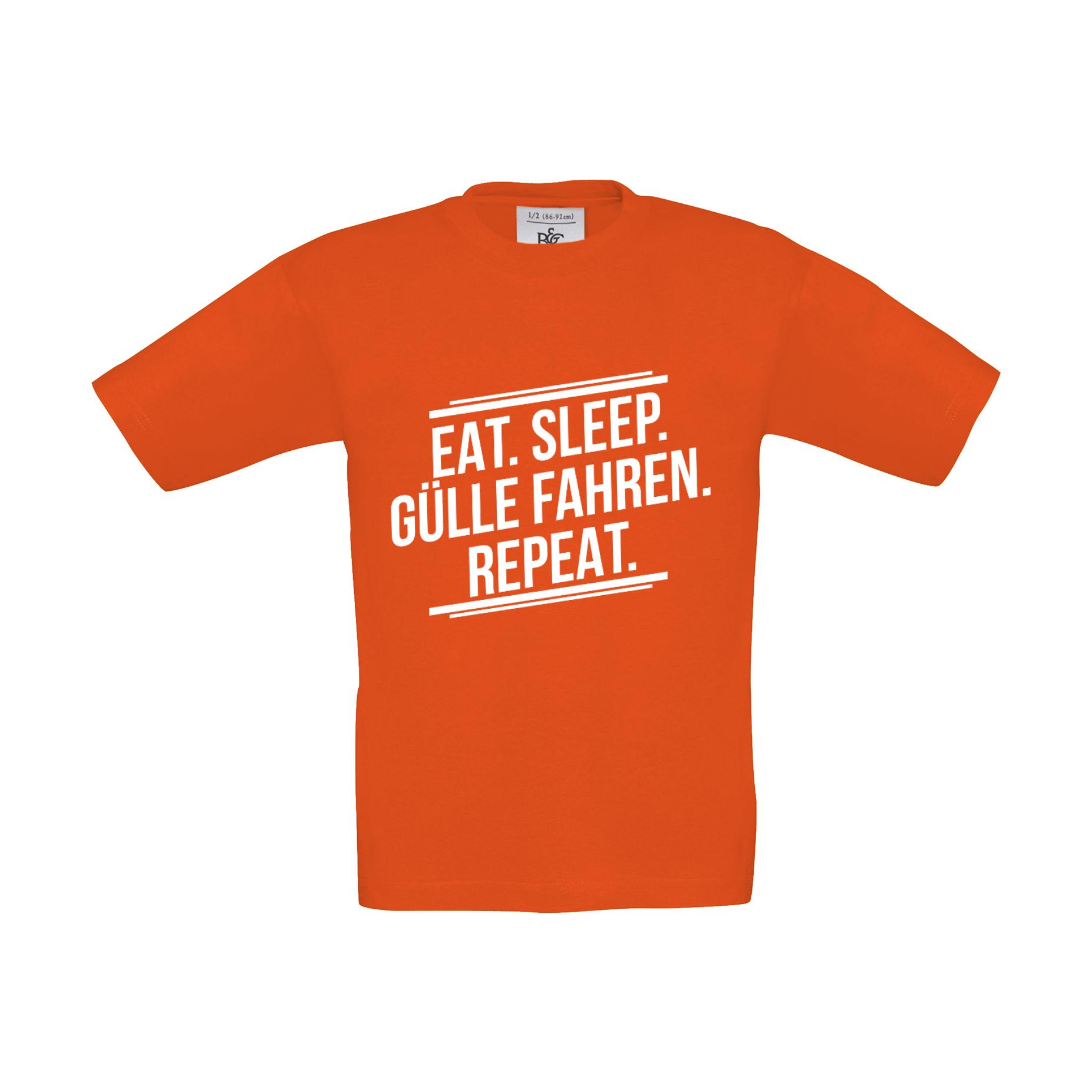 T-Shirt Kinder Landwirt - Eat Sleep Gülle Fahren Repeat