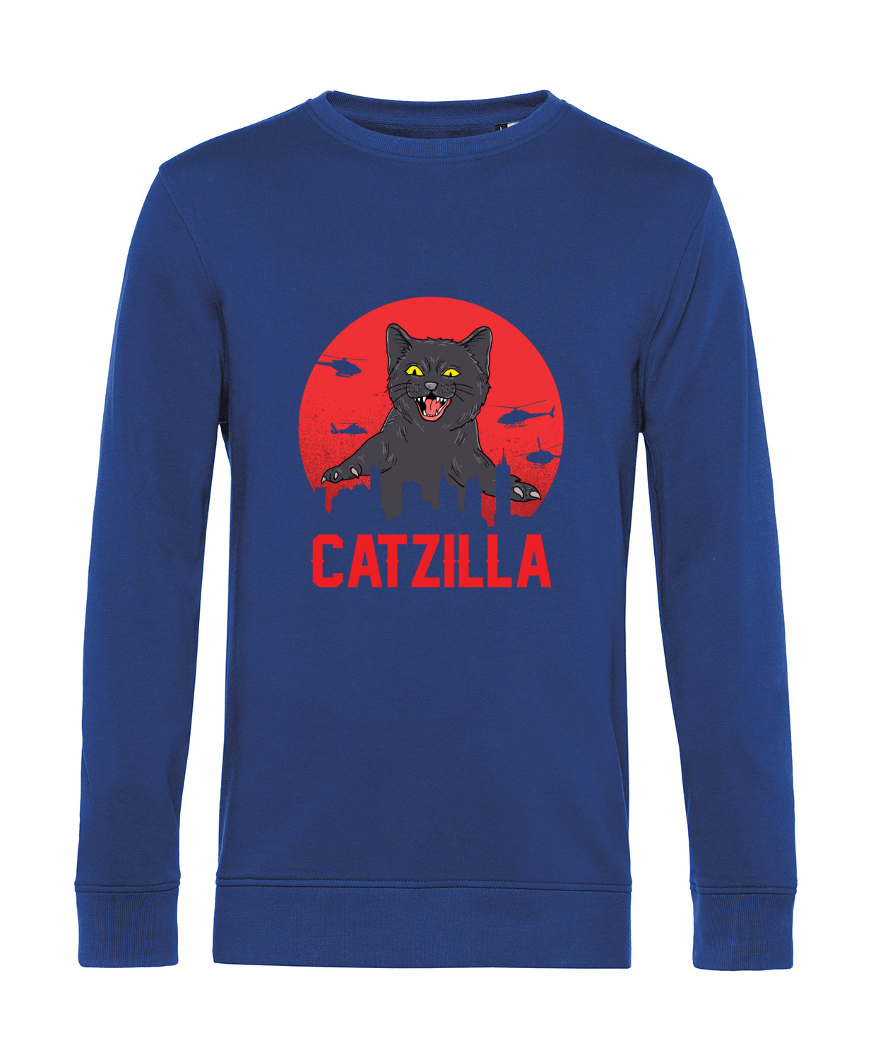 Nachhaltiges Sweatshirt Herren Katzen - Catzilla