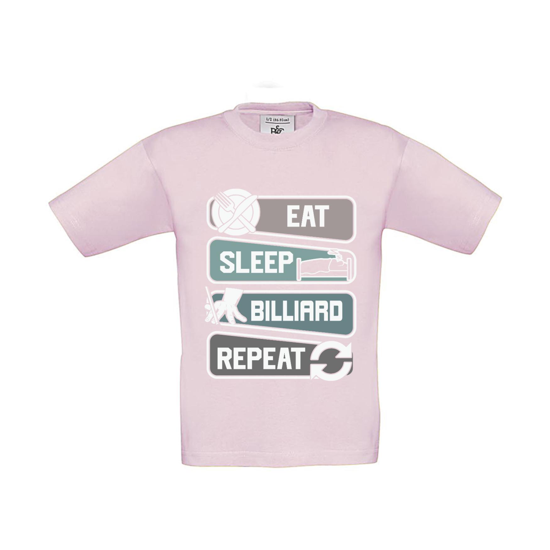 T-Shirt Kinder Eat Sleep Billiard Repeat