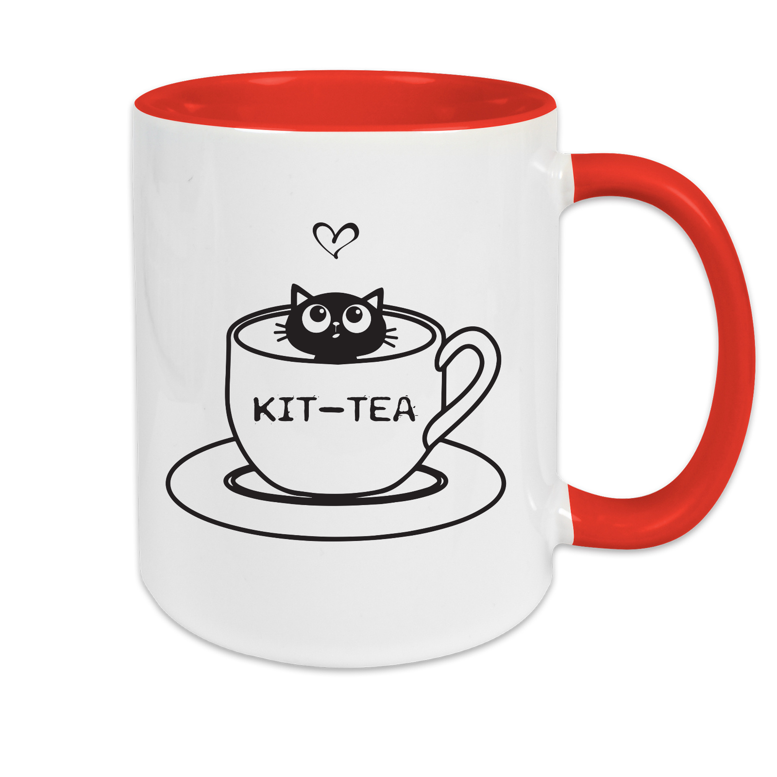 Tasse zweifarbig Katzen Kit-Tea