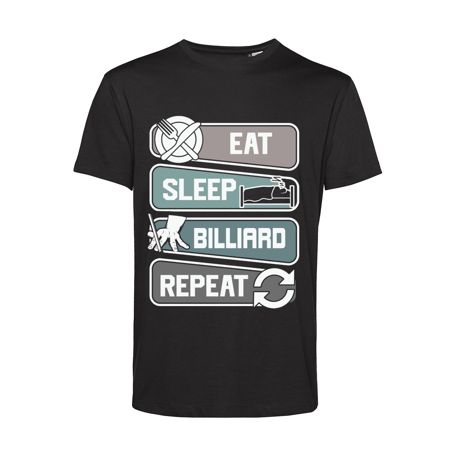 Nachhaltiges T-Shirt Herren Eat Sleep Billiard Repeat