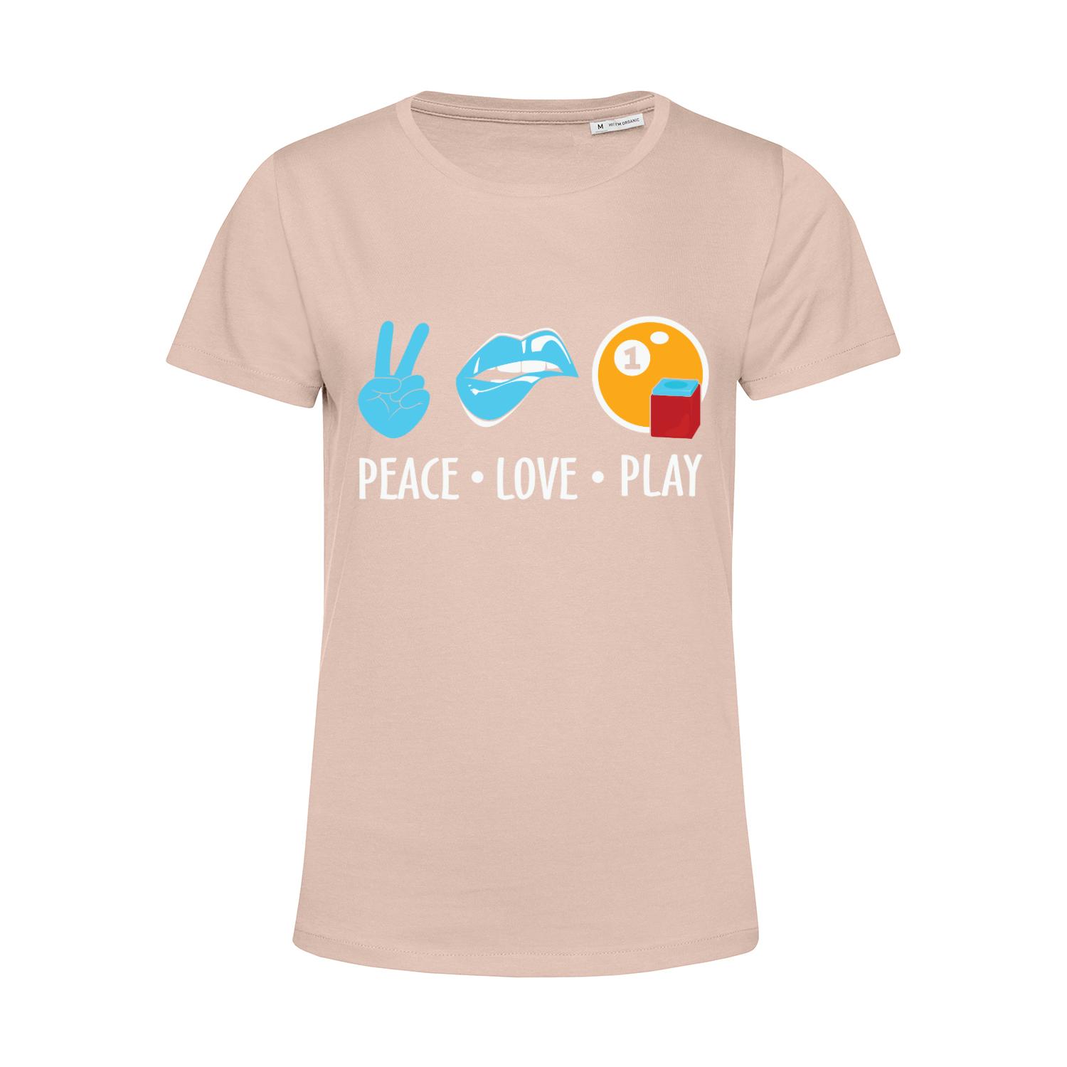 Nachhaltiges T-Shirt Damen Billard Peace Love Play
