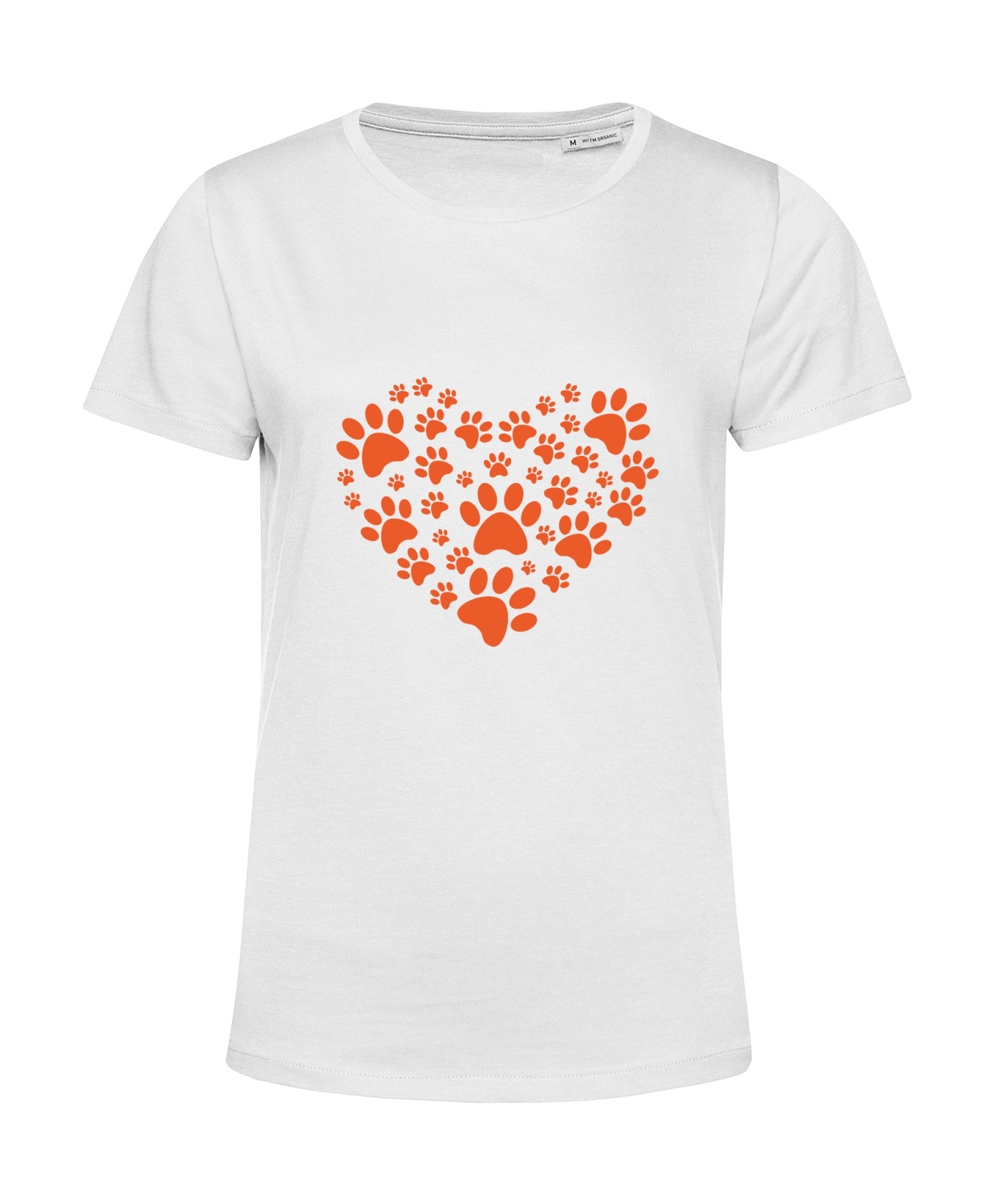 Nachhaltiges T-Shirt Damen Hunde - Herz aus Hundepfoten