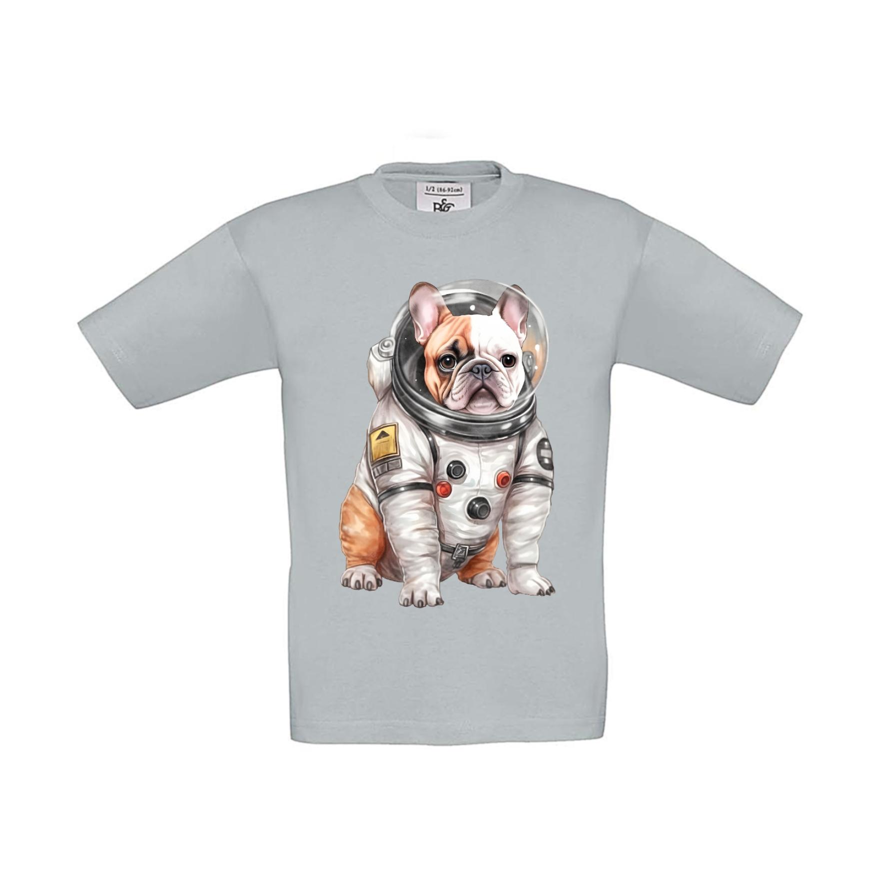 T-Shirt Kinder Hunde - Französische Bulldogge im Raumanzug