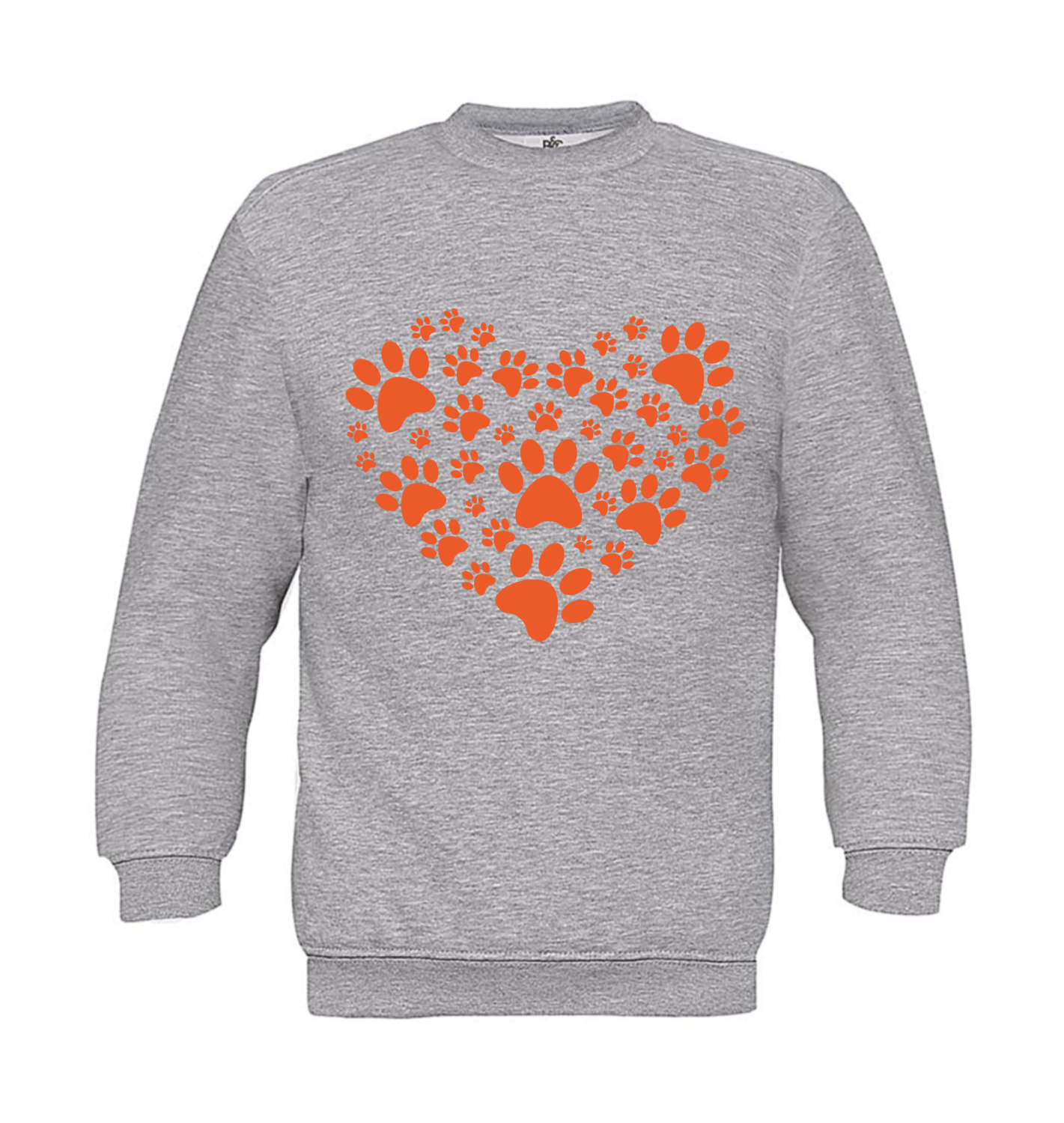 Sweatshirt Kinder Hunde - Herz aus Hundepfoten