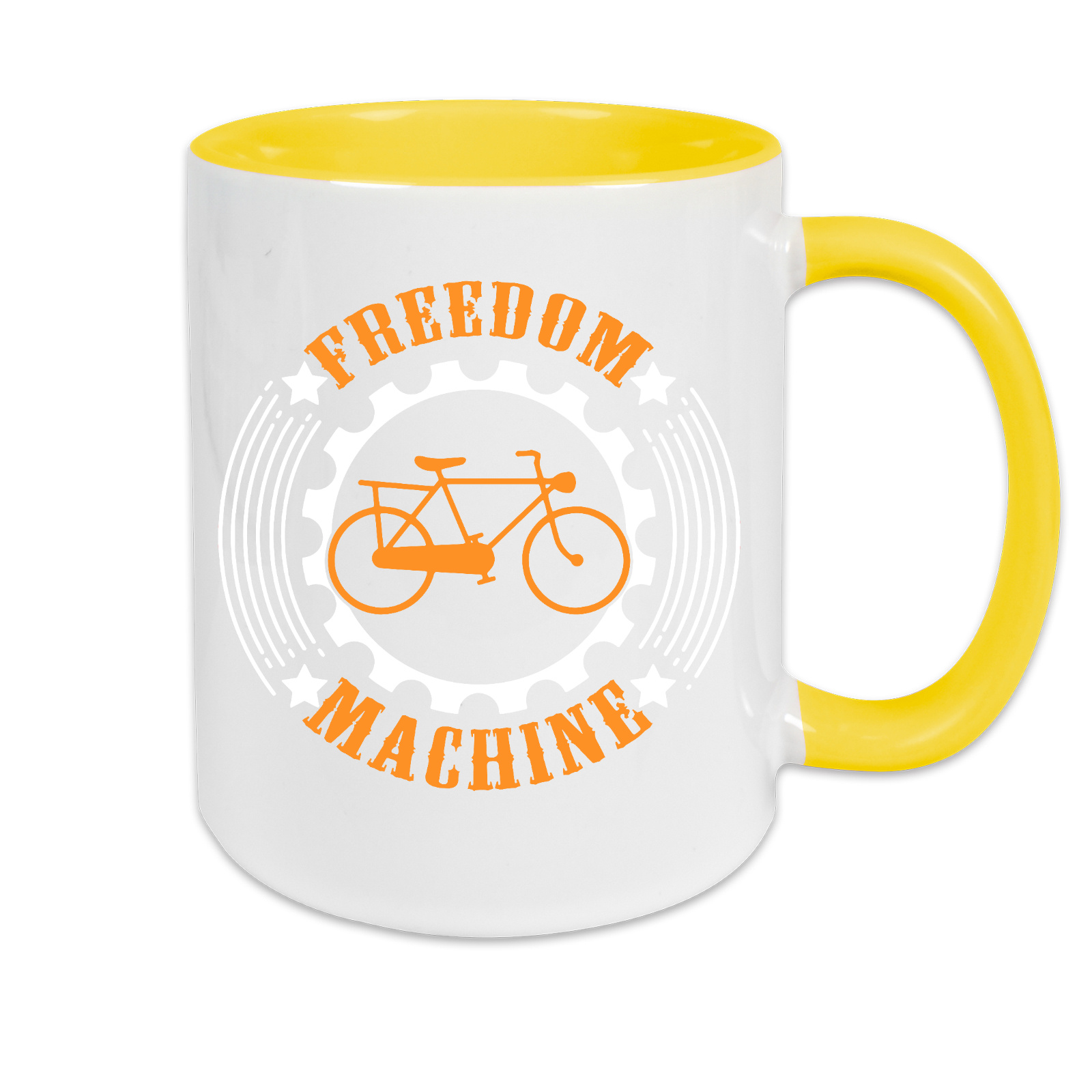 Tasse zweifarbig Fahrrad Freedom Machine