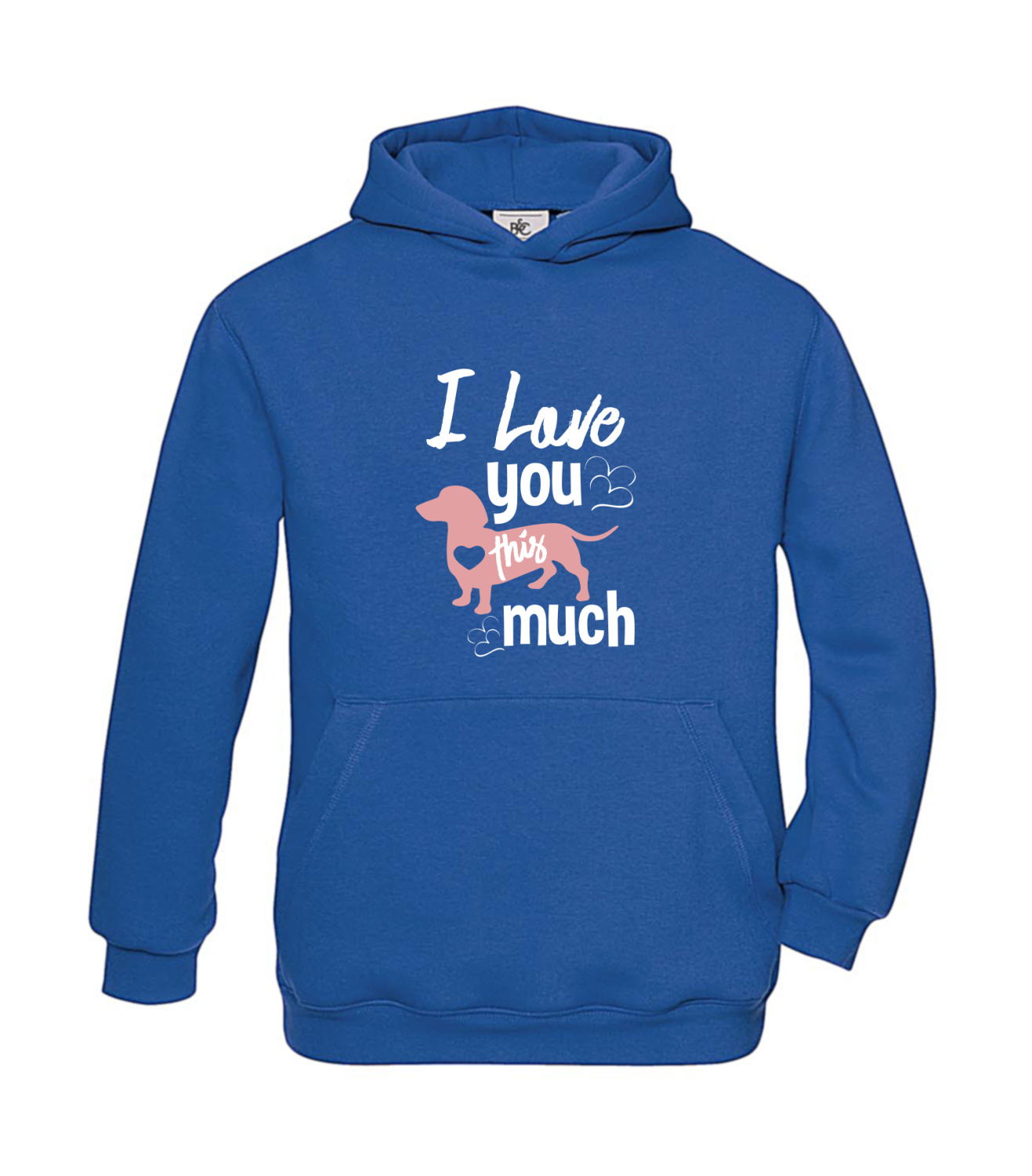 Hoodie Kinder Hunde - I love you this much