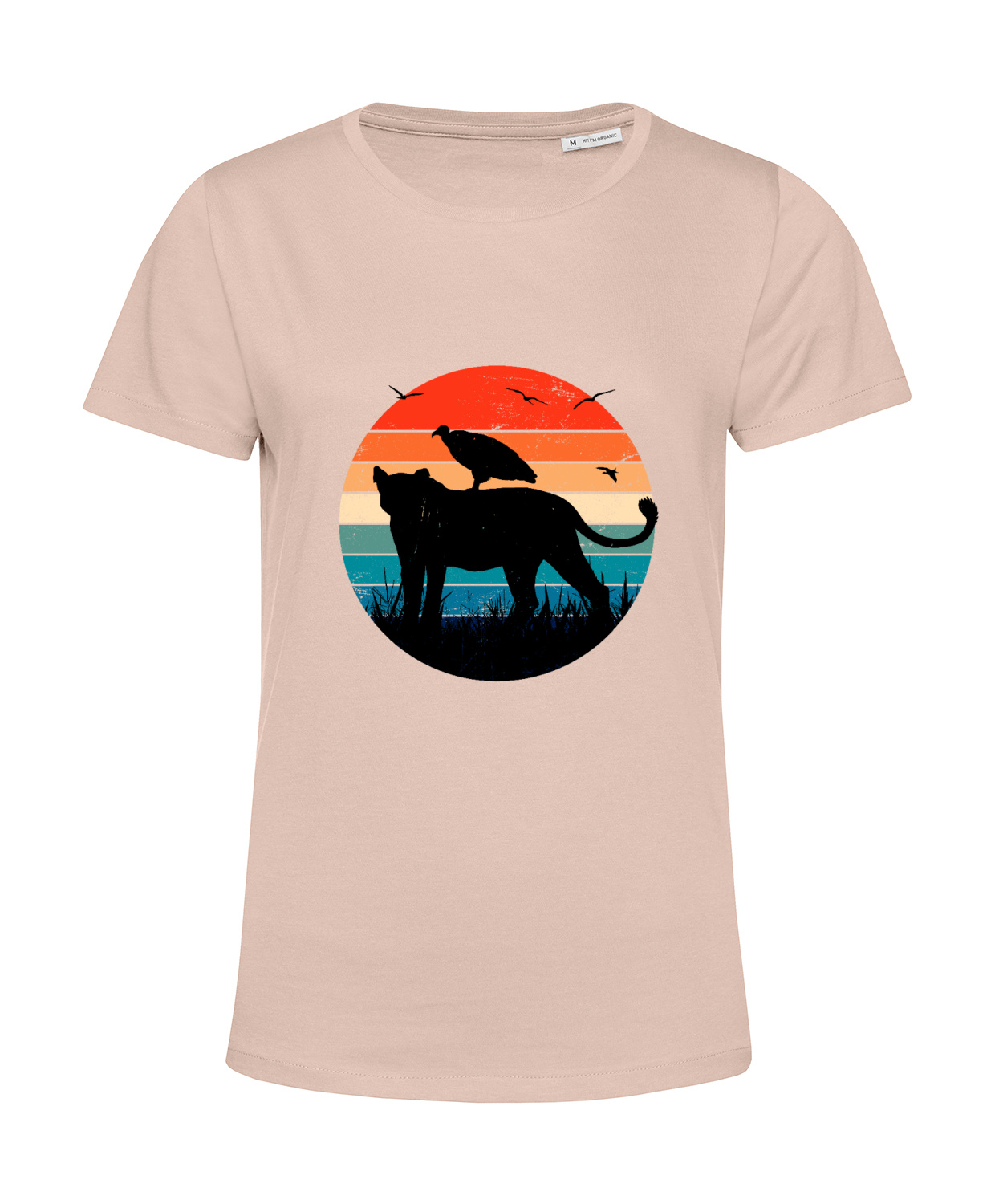 Nachhaltiges T-Shirt Damen Löwin mit Geier
