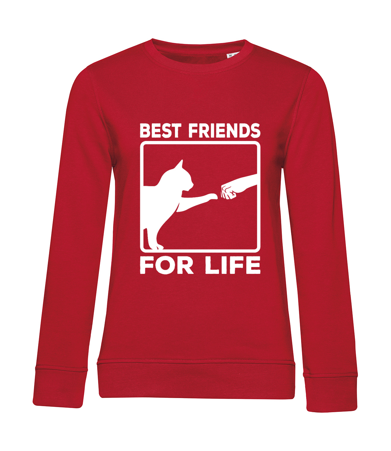 Nachhaltiges Sweatshirt Damen Katzen - Best friends for life