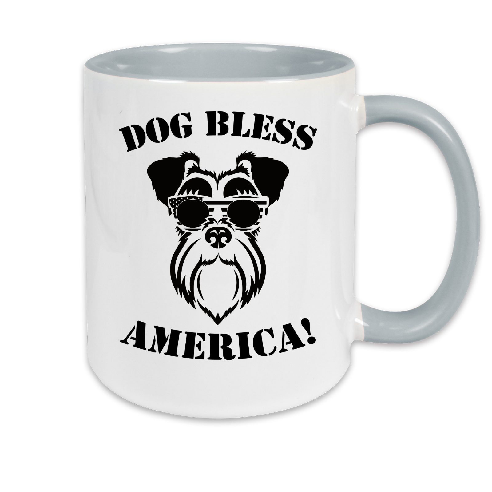 Tasse zweifarbig Hunde - Dog bless America