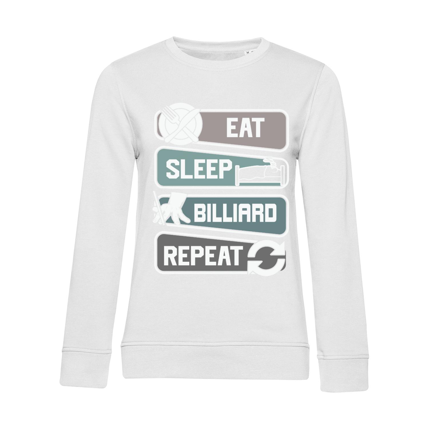 Nachhaltiges Sweatshirt Damen Eat Sleep Billiard Repeat
