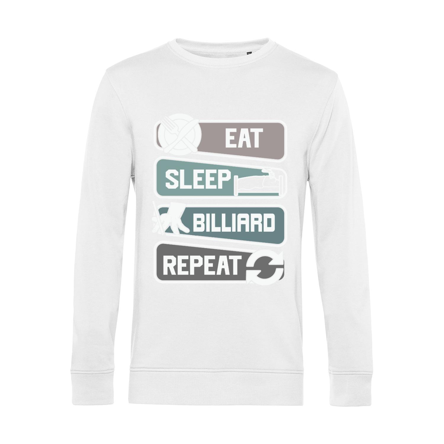 Nachhaltiges Sweatshirt Herren Eat Sleep Billiard Repeat