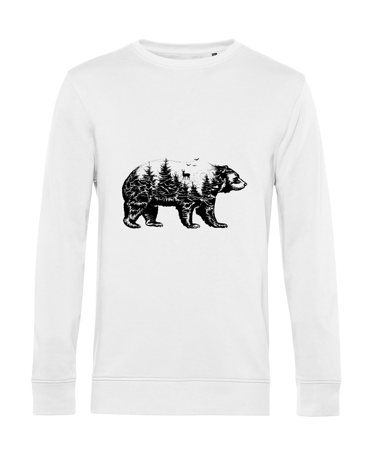 Nachhaltiges Sweatshirt Herren Wald im Bär Collage
