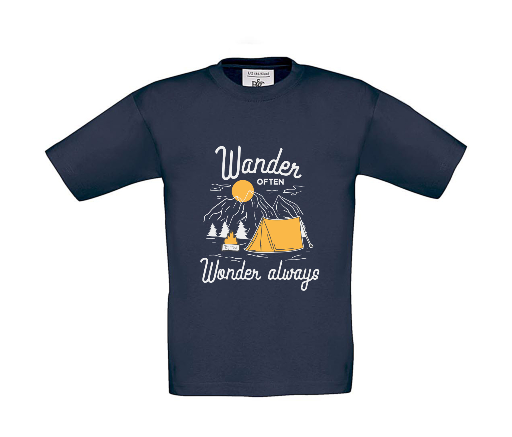 T-Shirt Kinder Outdoor - Wander often - Wonder always