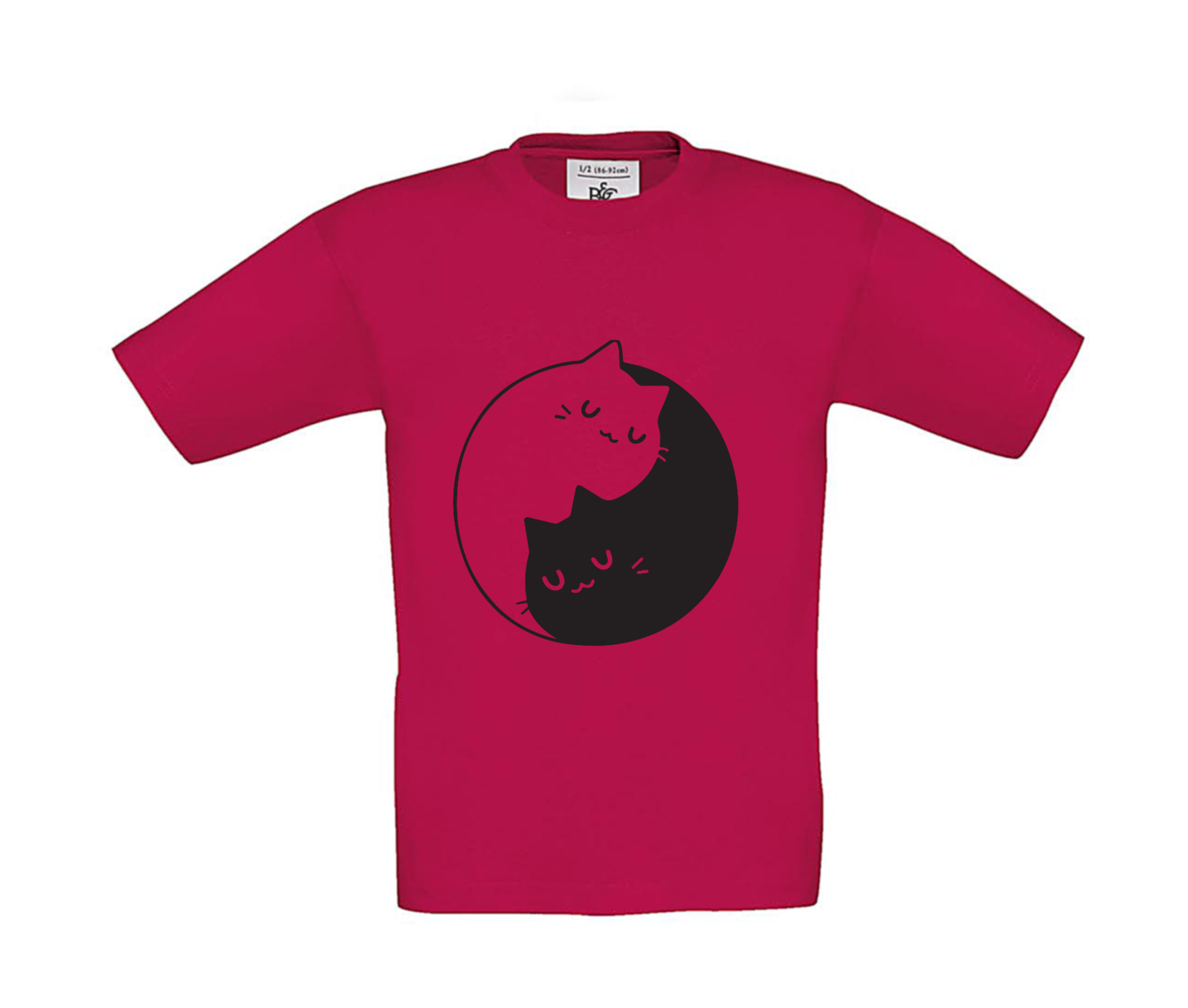T-Shirt Kinder Yin Yang Katze 2