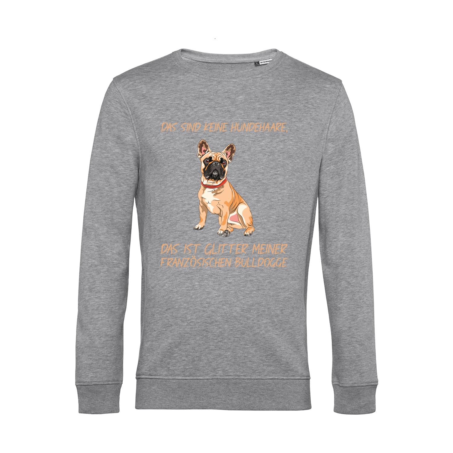 Nachhaltiges Sweatshirt Herren Hunde - Französische Bulldogge - keine Hundehaare - Glitter