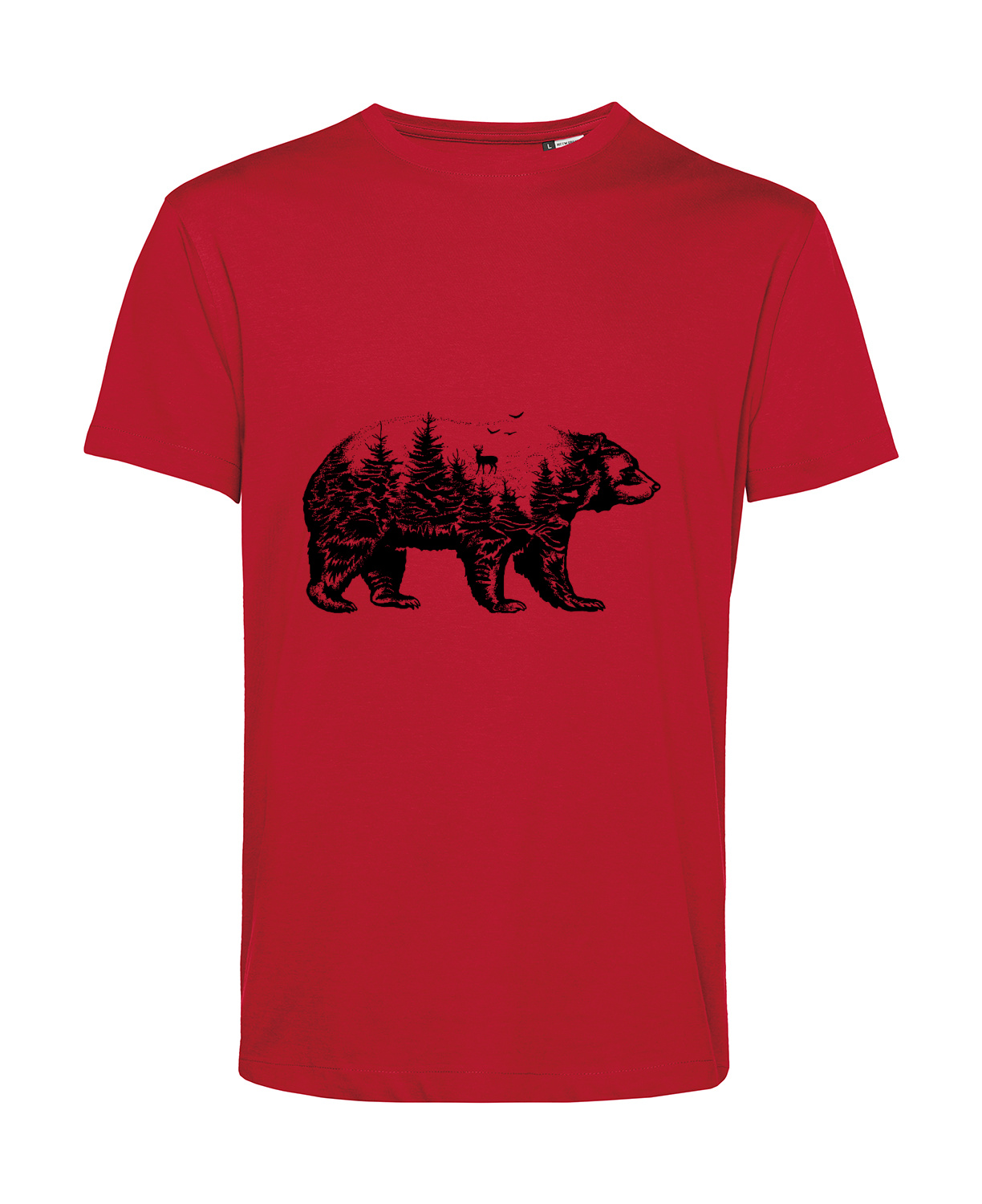 Nachhaltiges T-Shirt Herren Wald im Bär Collage