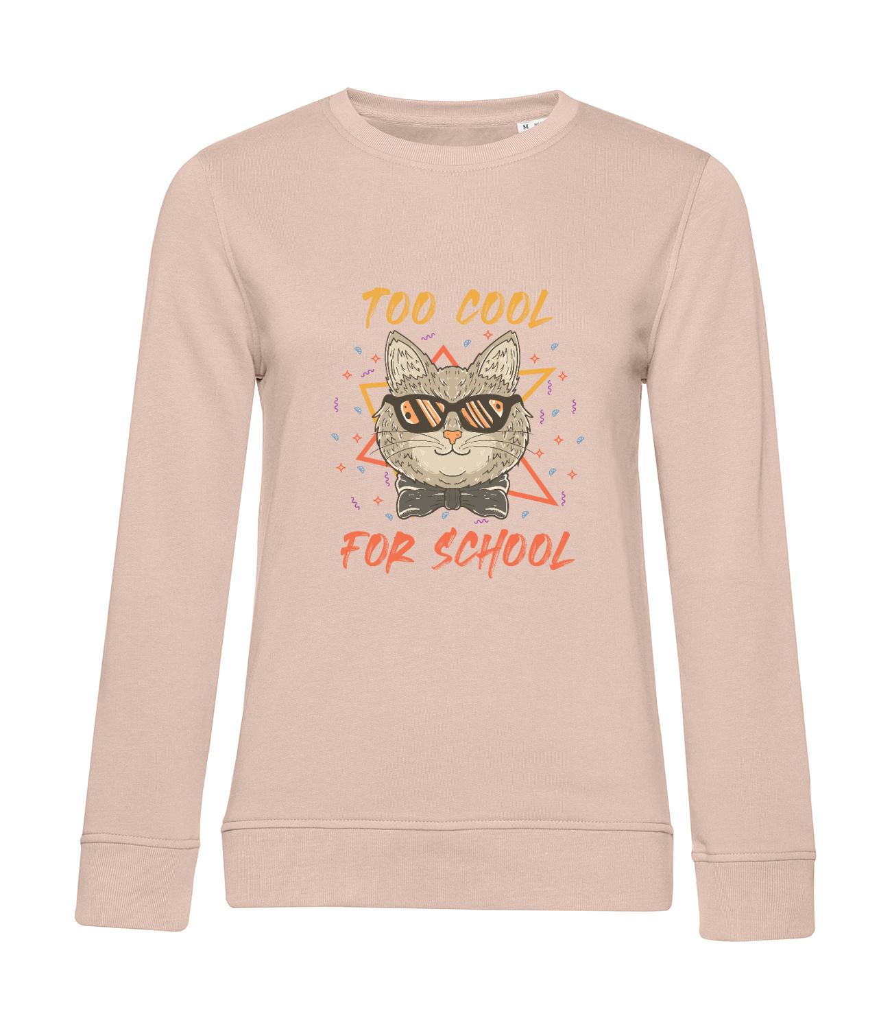 Nachhaltiges Sweatshirt Damen Katzen - To cool for school