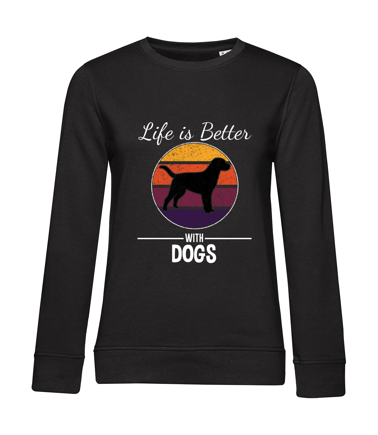 Nachhaltiges Sweatshirt Damen Hunde - Life is Better with Dogs