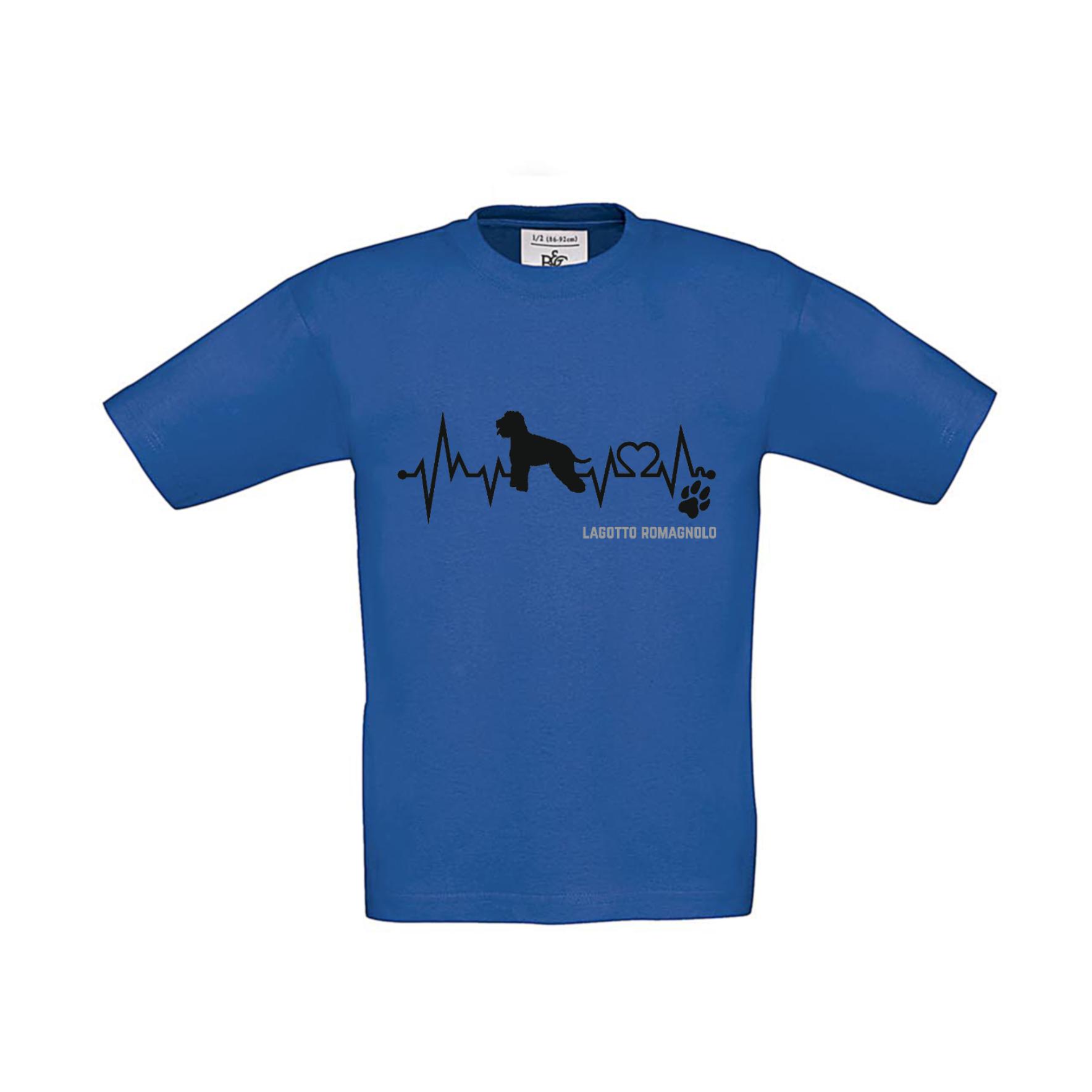 T-Shirt Kinder Hunde - Lagotto Romagnolo Herzstromkurve