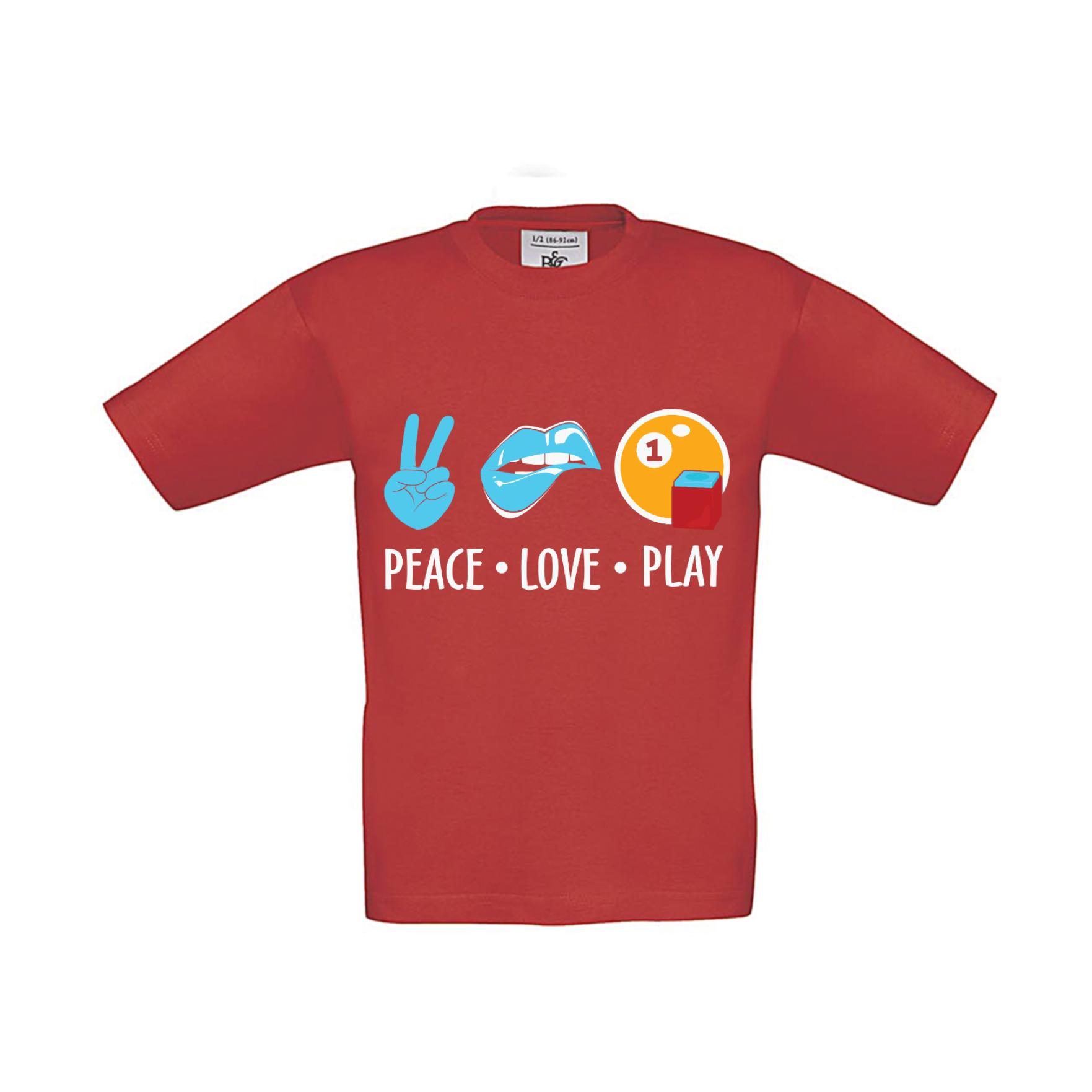 T-Shirt Kinder Billard Peace Love Play